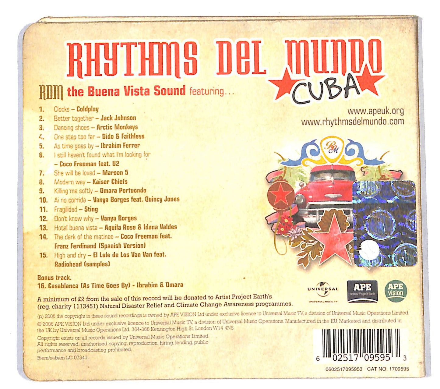 EBOND Rhythms Del Mundo - Cuba CD CB114207