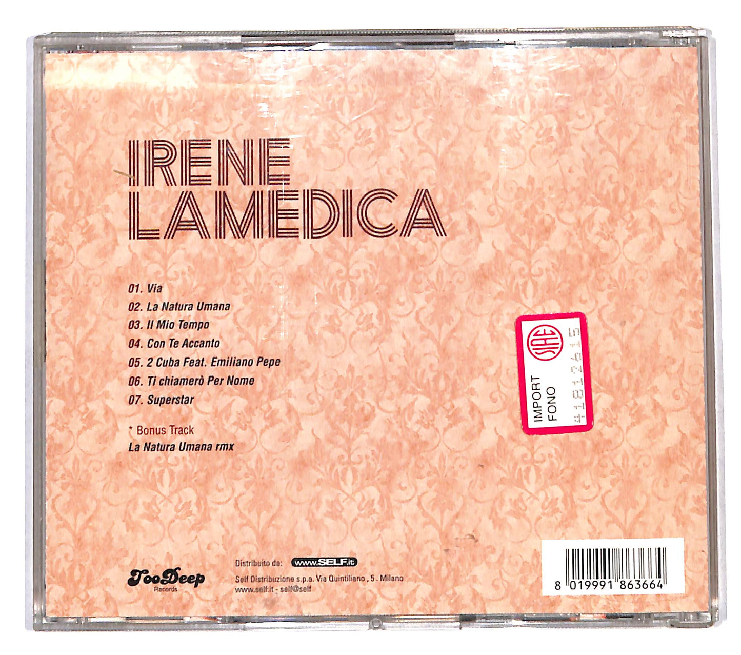EBOND Irene La Medica - Dal Tramonto All'Alba pt. 2 CD CB118115