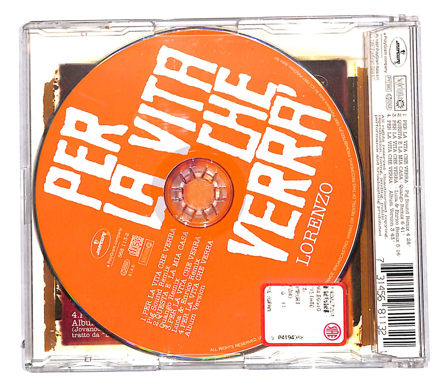 EBOND Jovanotti - Per La Vita Che Verra CD CB118120