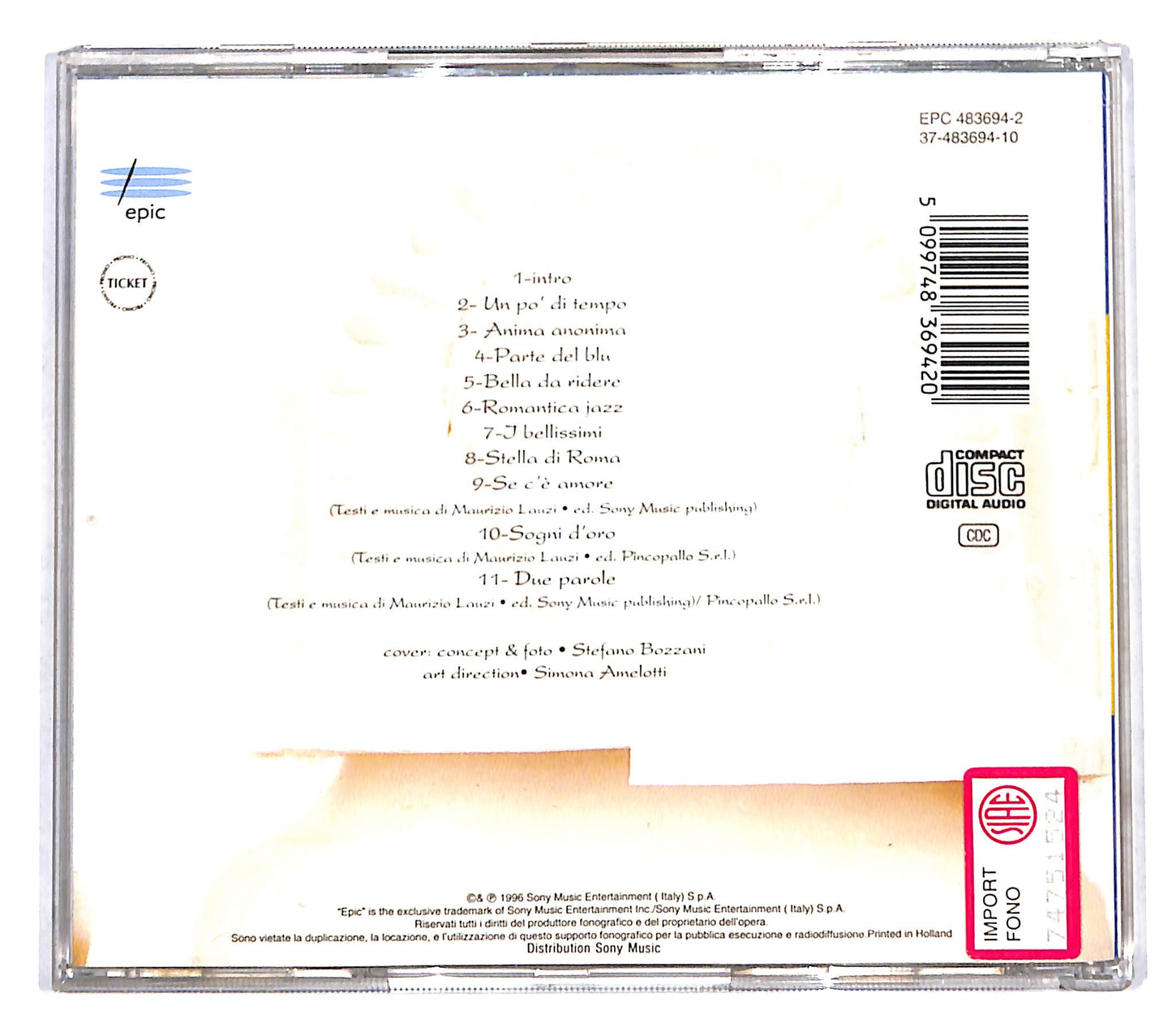 EBOND Maurizio Lauzi - Un Po' Di Tempo CD CB118405