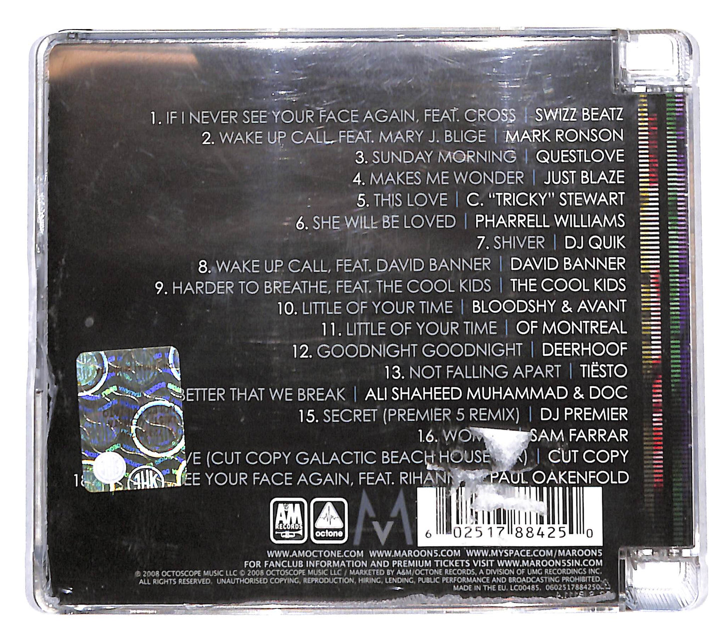 EBOND Maroon 5 - Call And Response : The Remix Album CD CB118414