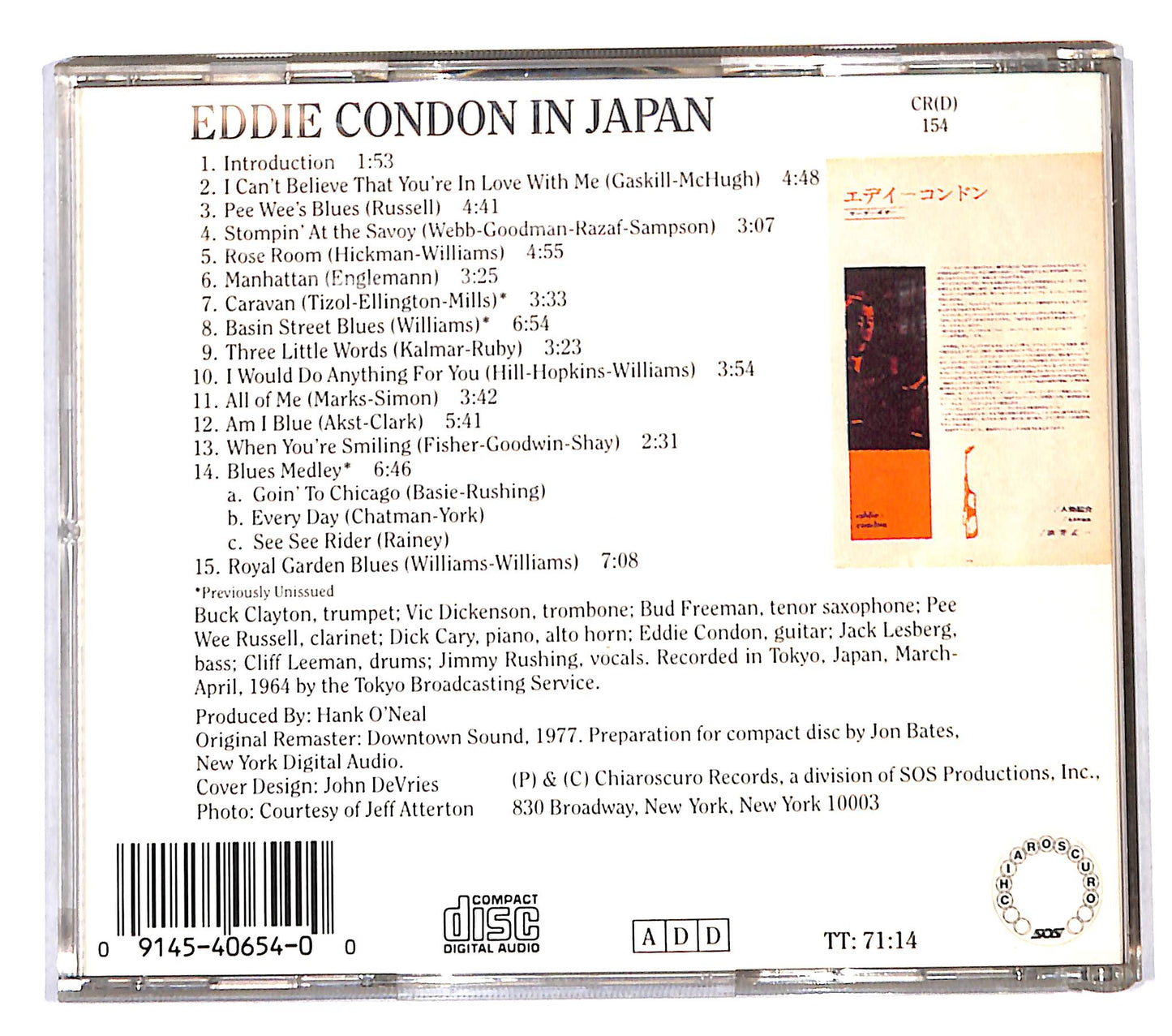 EBOND Eddie Condon - In Japan CD CB118443