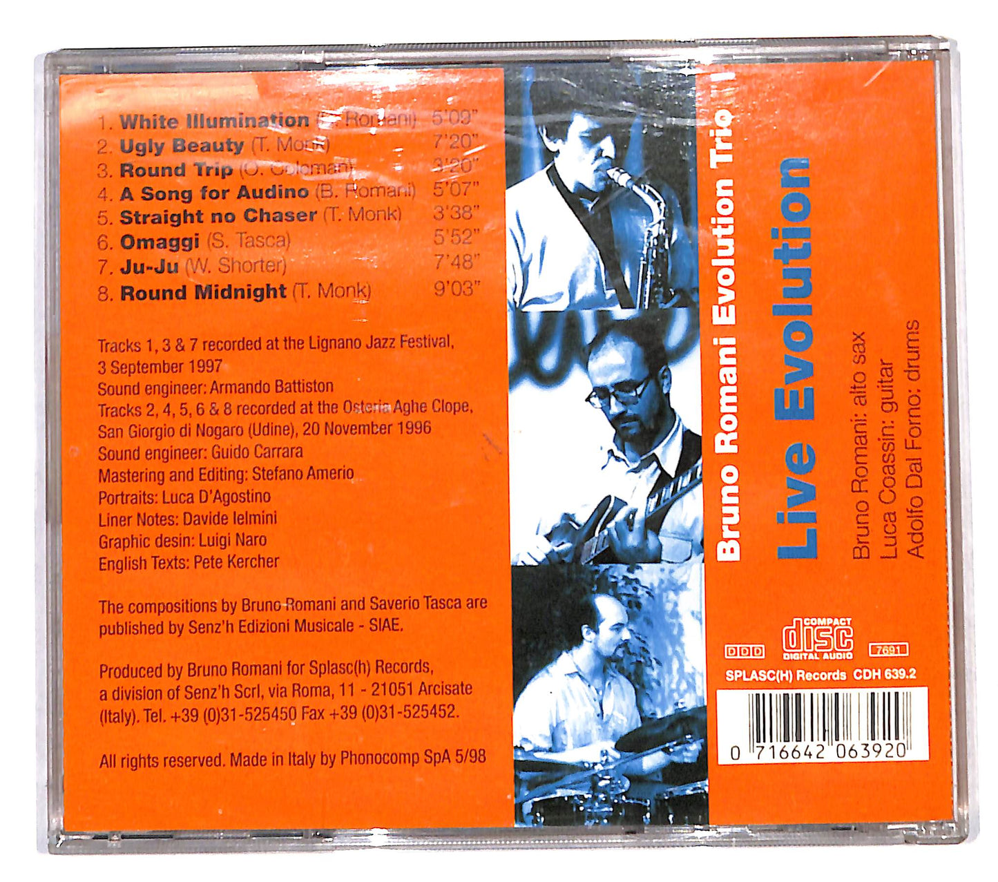 EBOND Bruno Romani Evolution Trio - Live Evolution CD CB118460