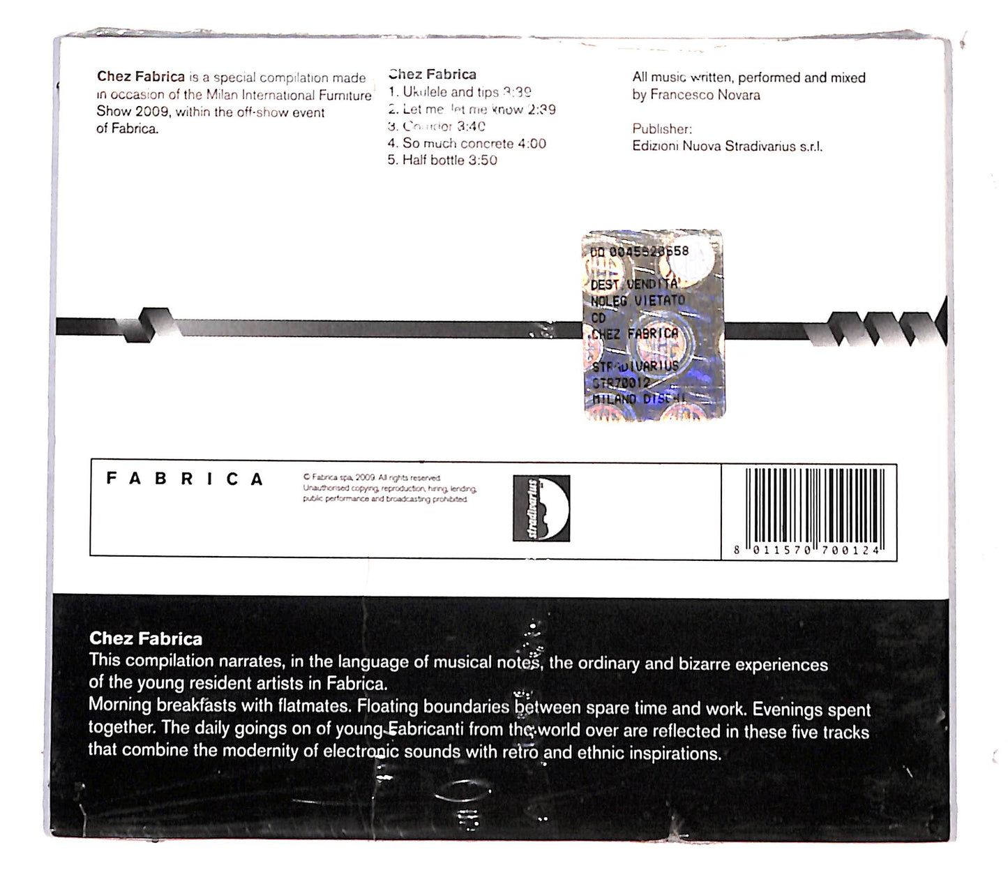 EBOND Francesco Novara - Chez Fabrica CD CB118803