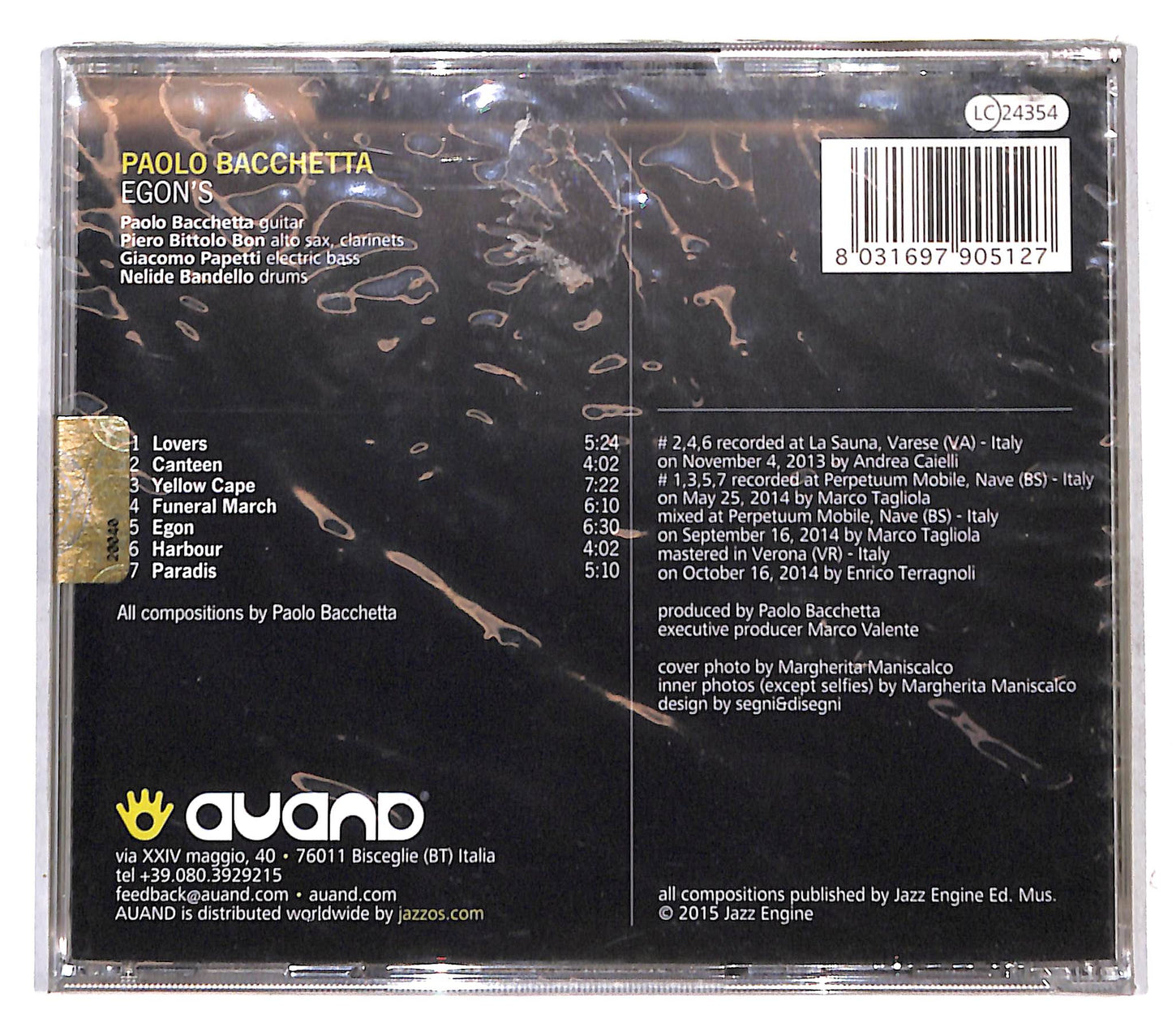 EBOND Paolo Bacchetta - Egon's CD CB118815