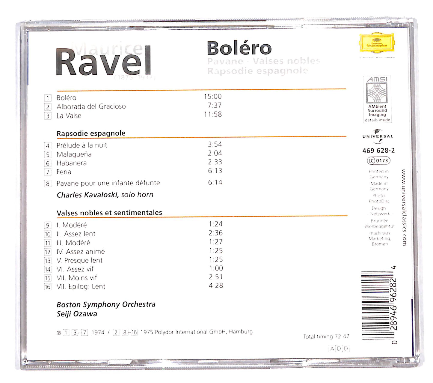 EBOND Ravel - Bolero - Rapsodie Espagnole CD CB119105