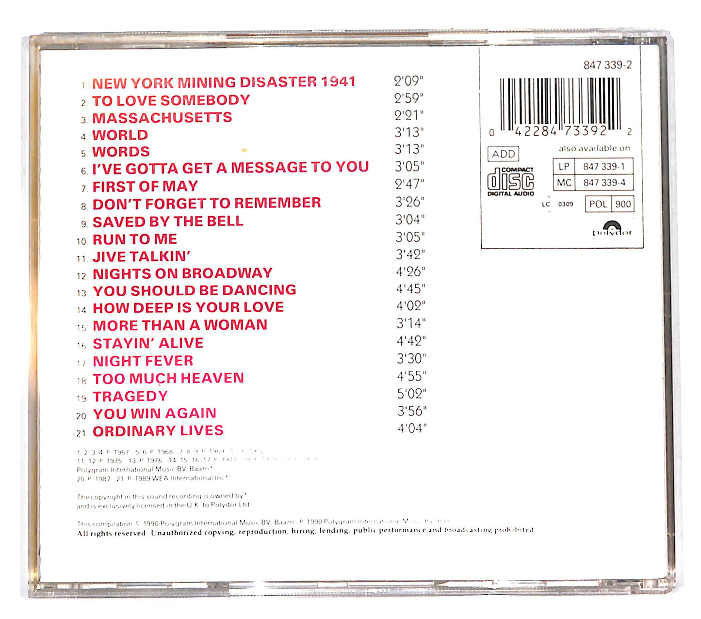 EBOND Bee Gees - The Very Best Of The Bee Gees - CD CB119122