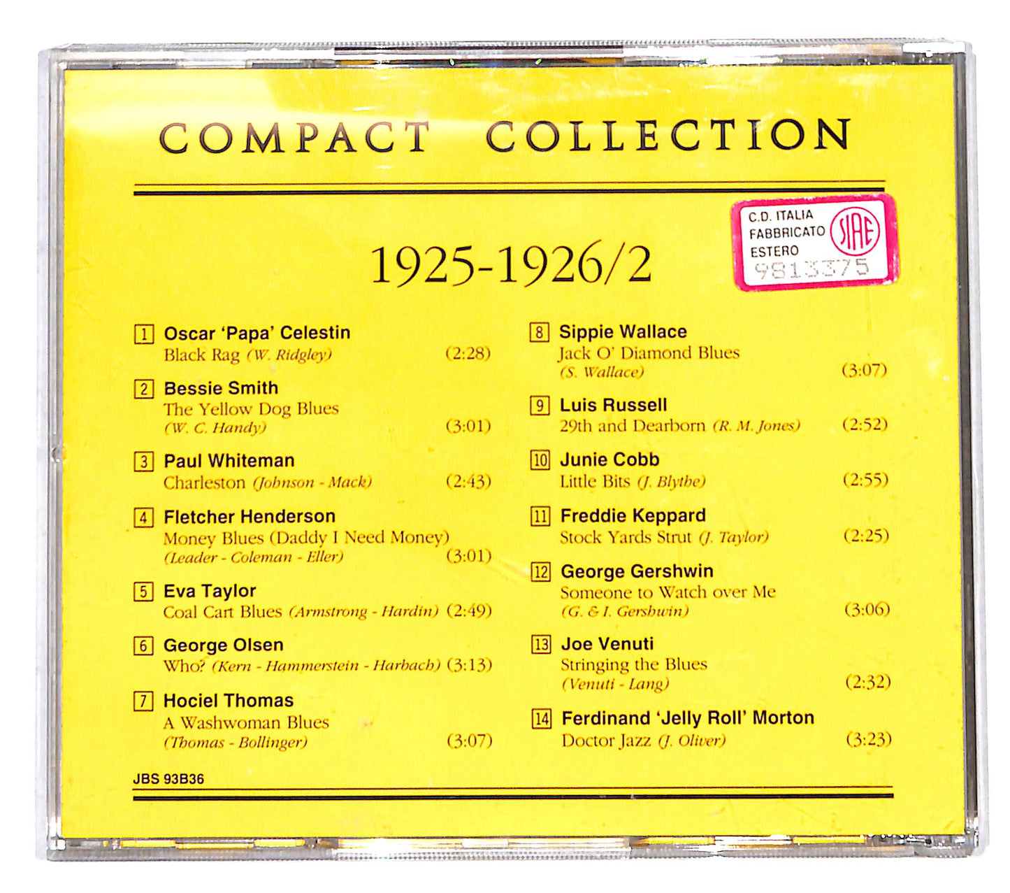 EBOND Various - 1925-1926/2 I Grandi Successi CD CB119136