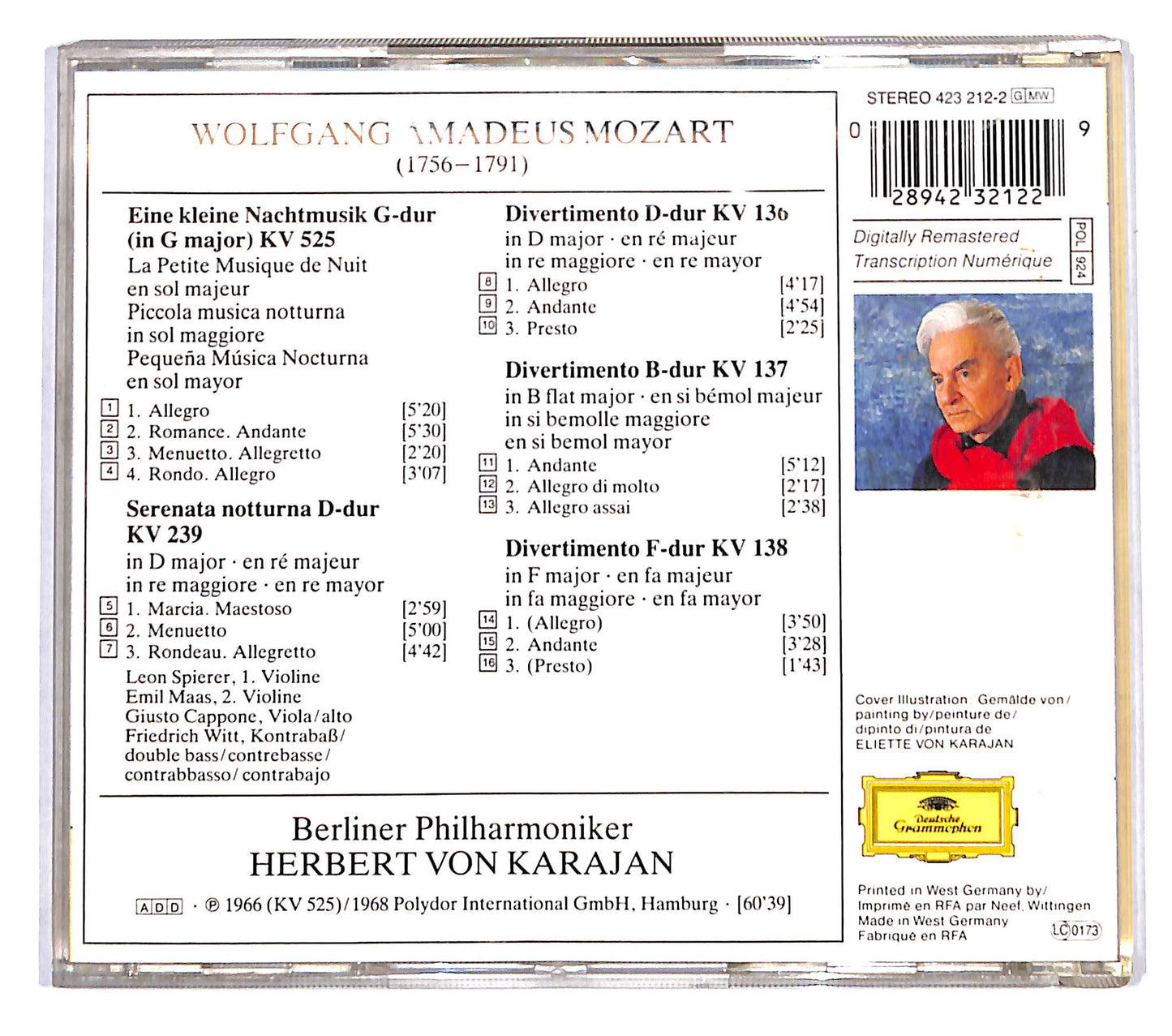 EBOND Mozart - Eine Kleine Natchmusik - Divertimenti - Karajan CD CB120107