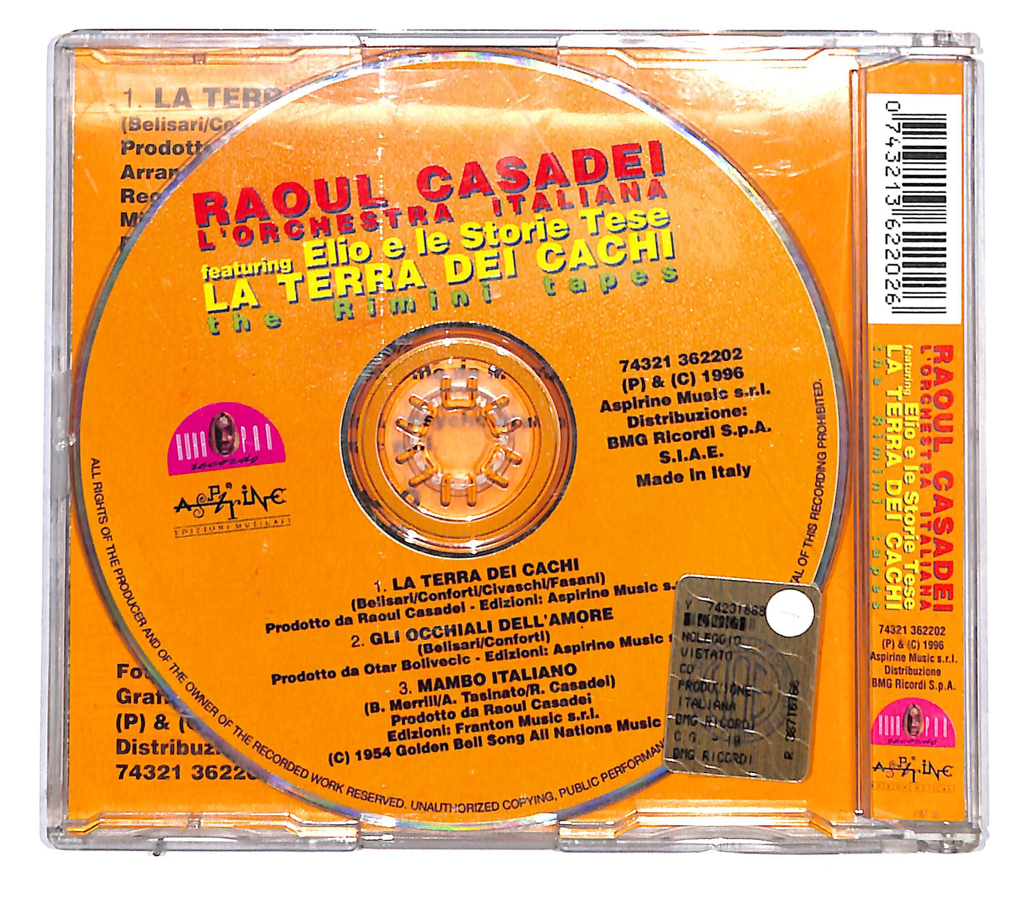 EBOND Raoul Casadei Feat Elio E Le Storie Tese - La Terra Dei Cachi CD CB120117