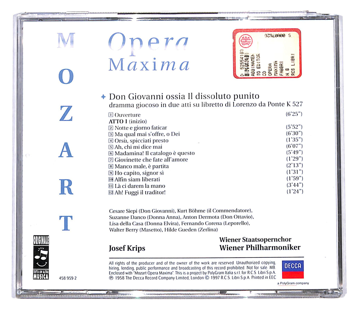 EBOND Wolfgang Amadeus Mozart - Don Giovanni I CD CB120118