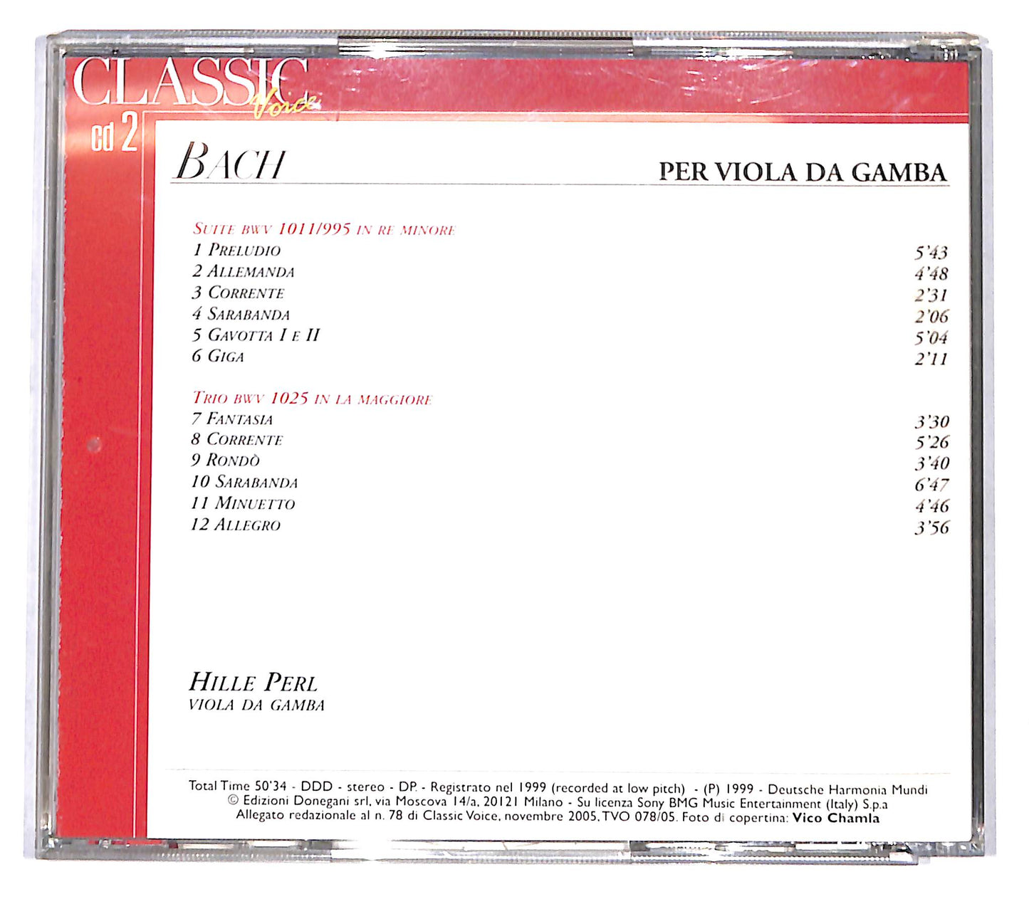 EBOND Bach - BWV 1011/995 -1025 - Hill Perl CD CB120131