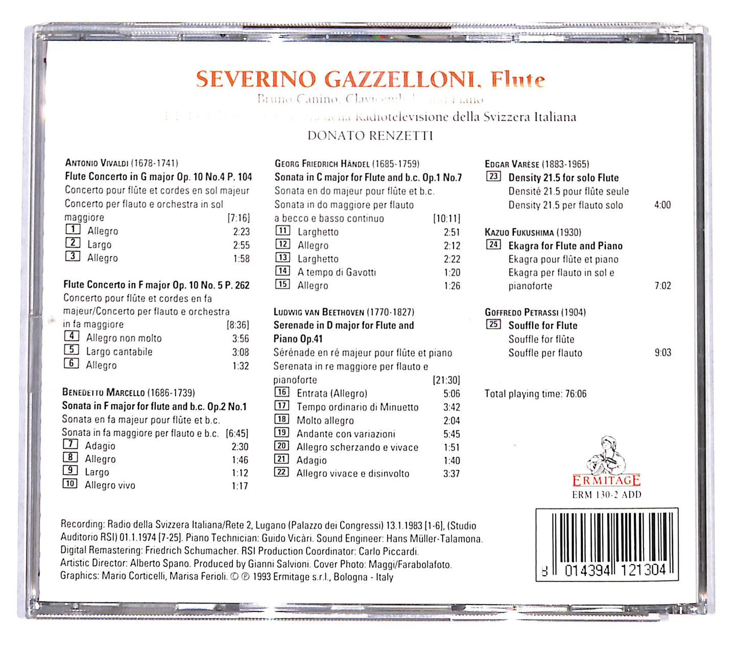 EBOND Severino Gazzelloni - Flute CD CB120136