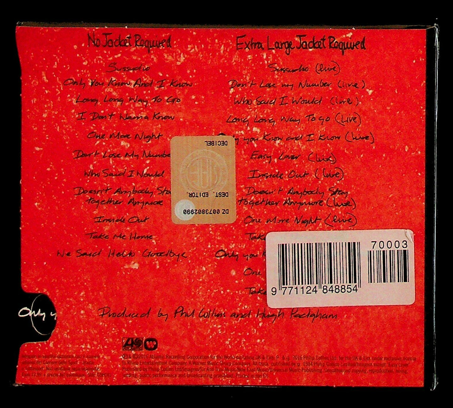 EBOND Phil Collins - No Jacket Required - 2 xEditoriale CD CD011020