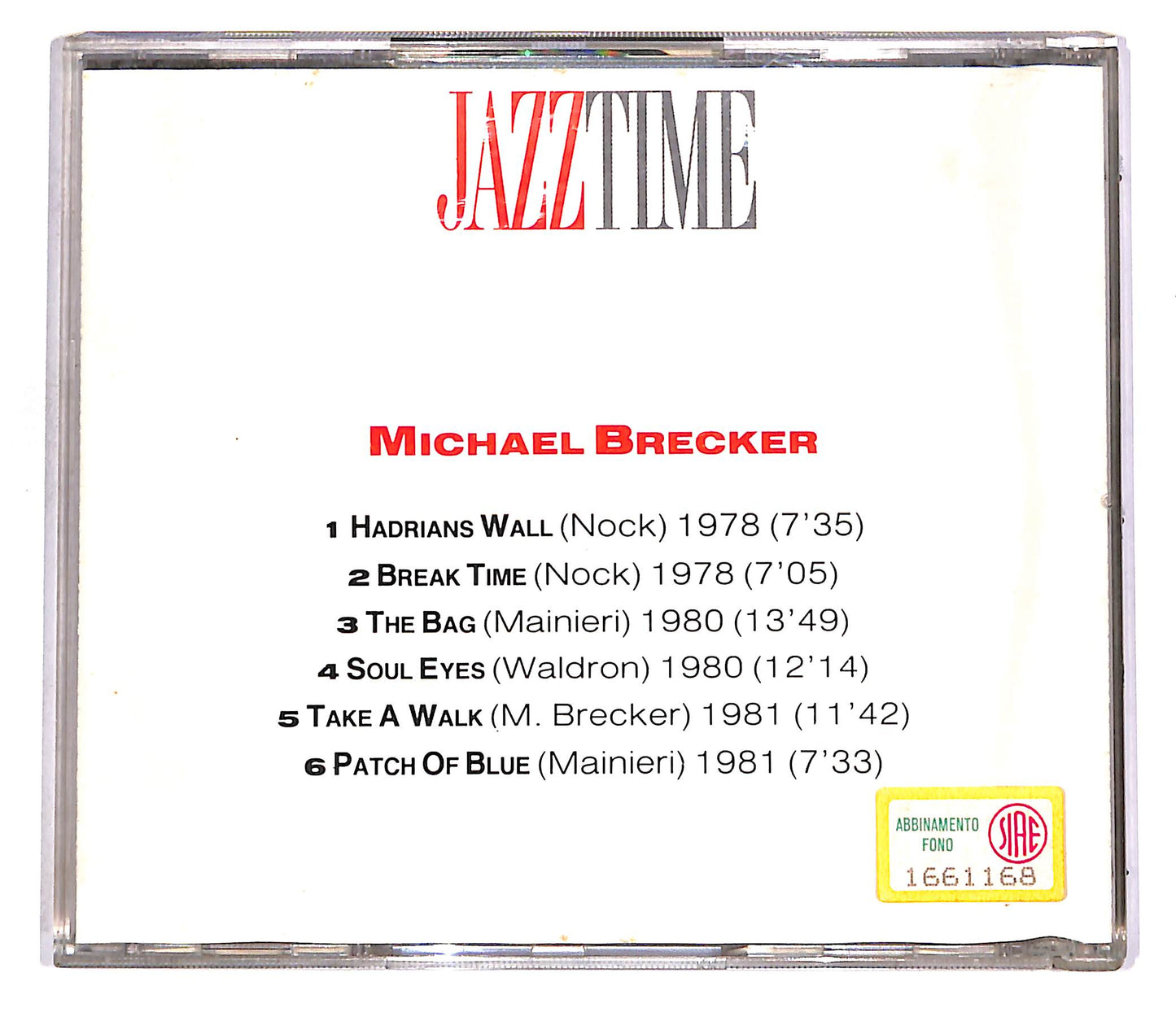 EBOND Jazz Time Vol.4 - Michael Brecker EDITORIALE CD CD043030
