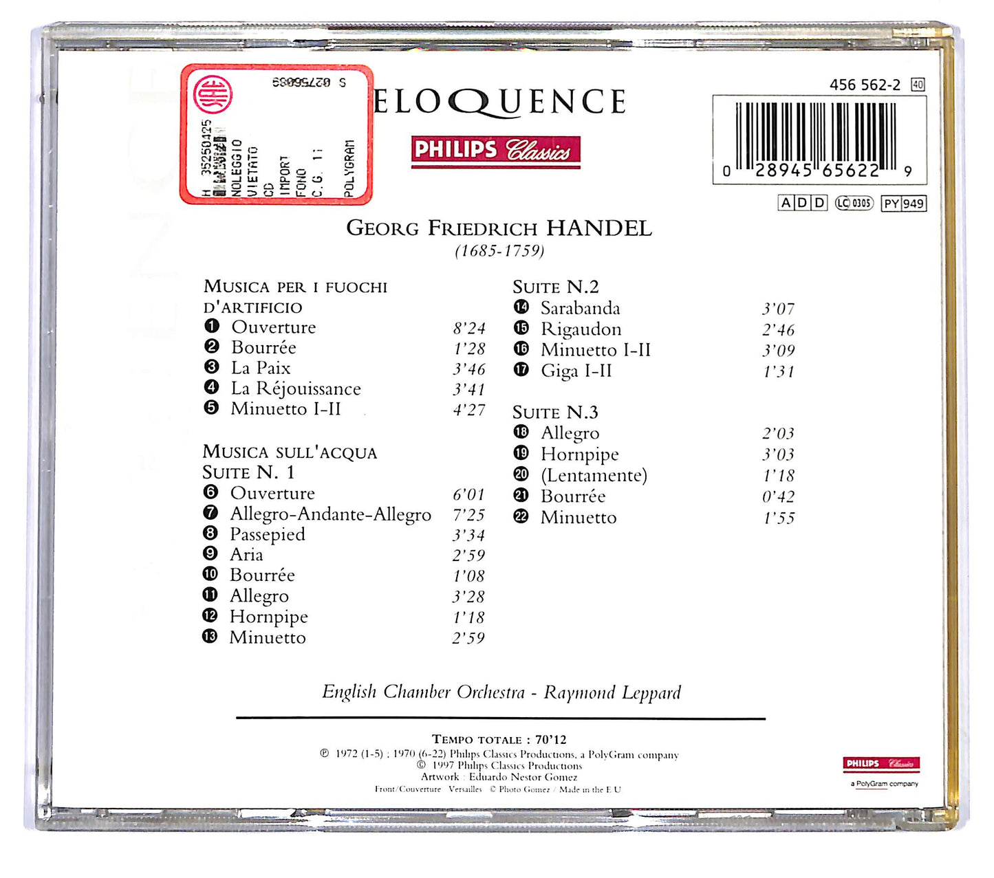 EBOND Water Music - Music For The Royal Fireworks CD CD043232