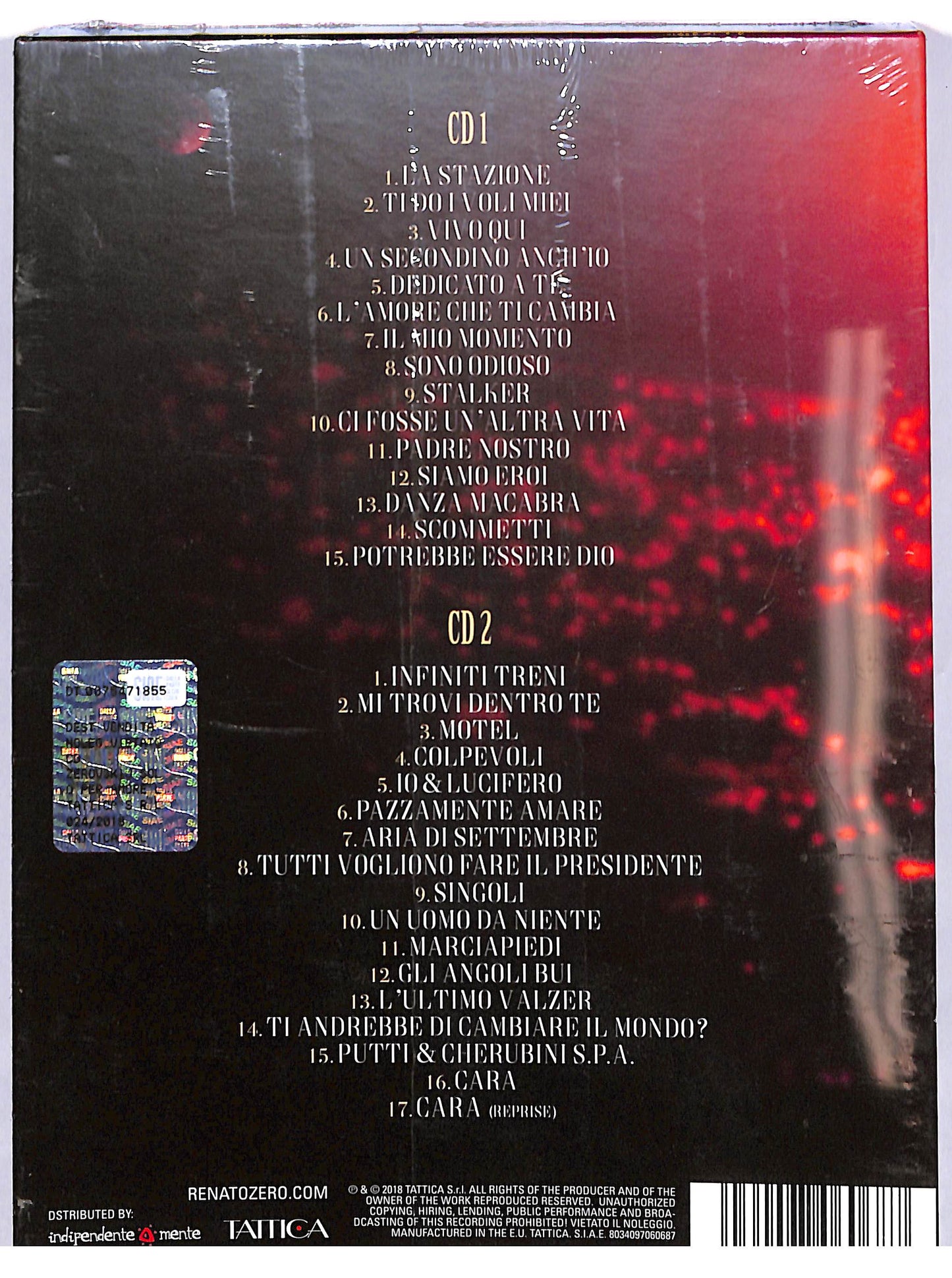 EBOND Renato Zero - Zerovskij Solo Per Amore Live CD CD044002