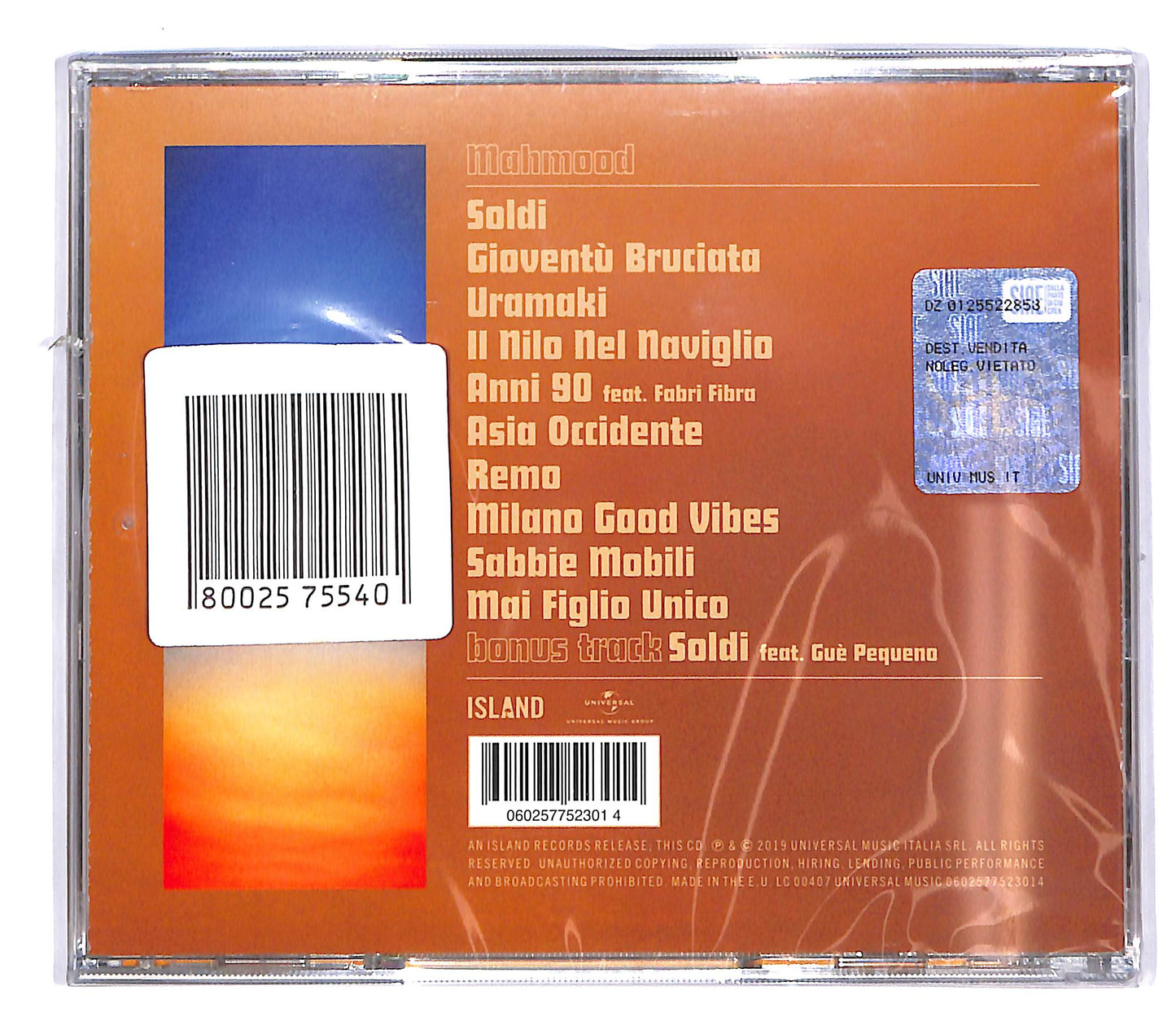 EBOND Mahmood - Gioventu Bruciata CD CD044502