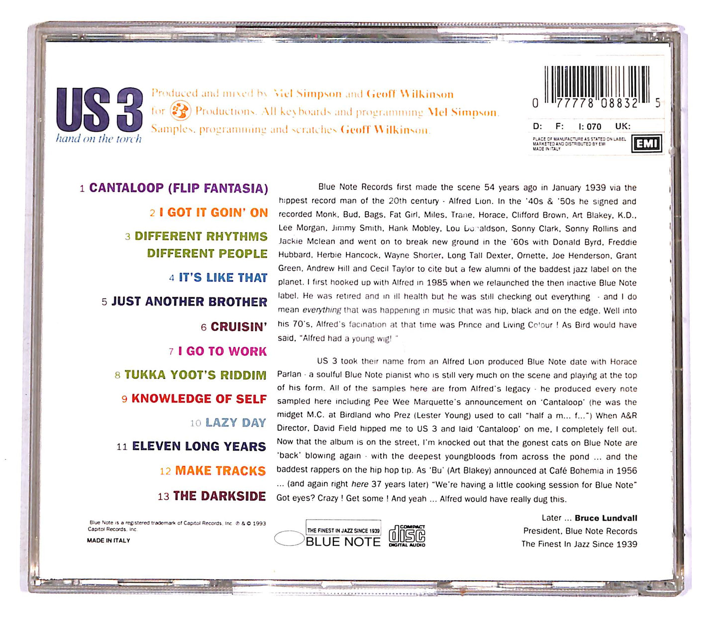 EBOND Us3 - Hand On The Torch CD CD046143
