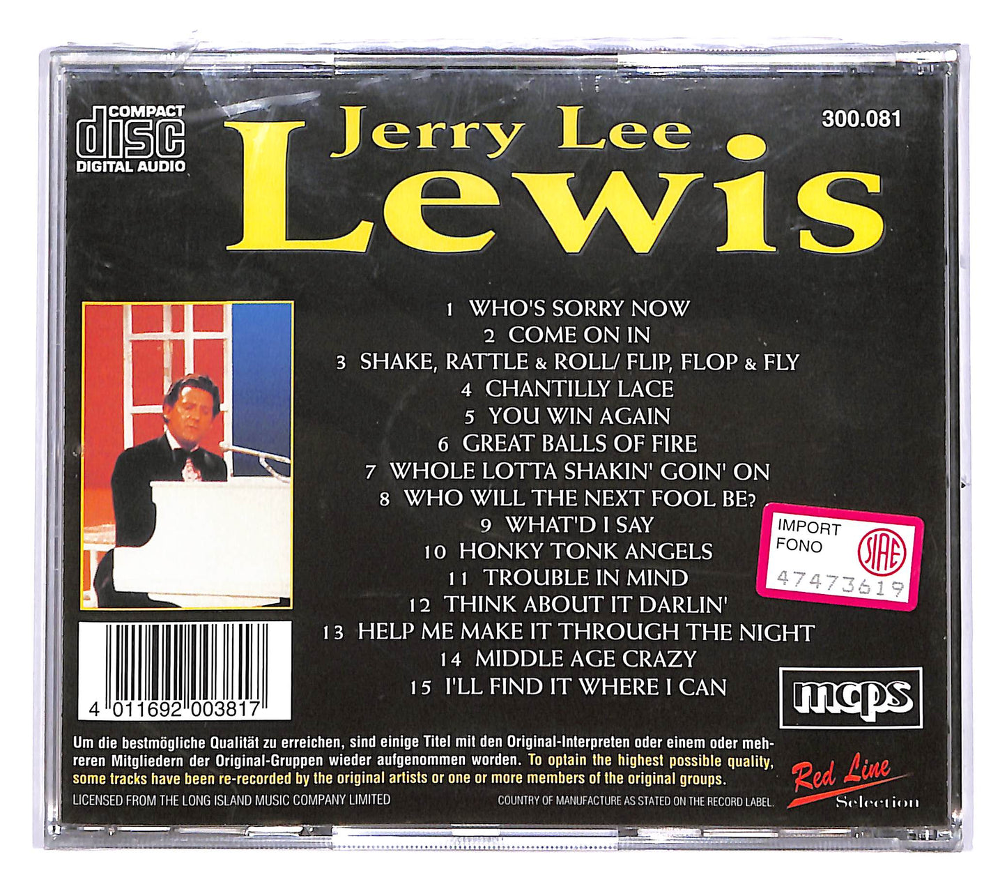 EBOND Jerry Lee Lewis - Live In Concert CD CD046202