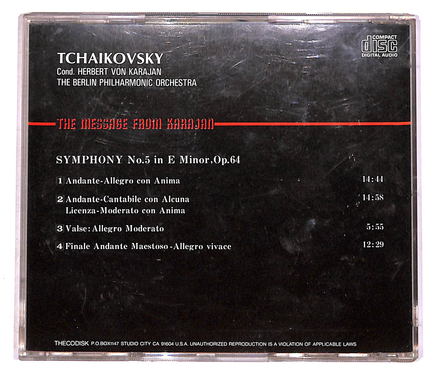 EBOND Tchaikovsky - Symphony No.5 in E Minor, Op.64 EDITORIALE CD CD046608