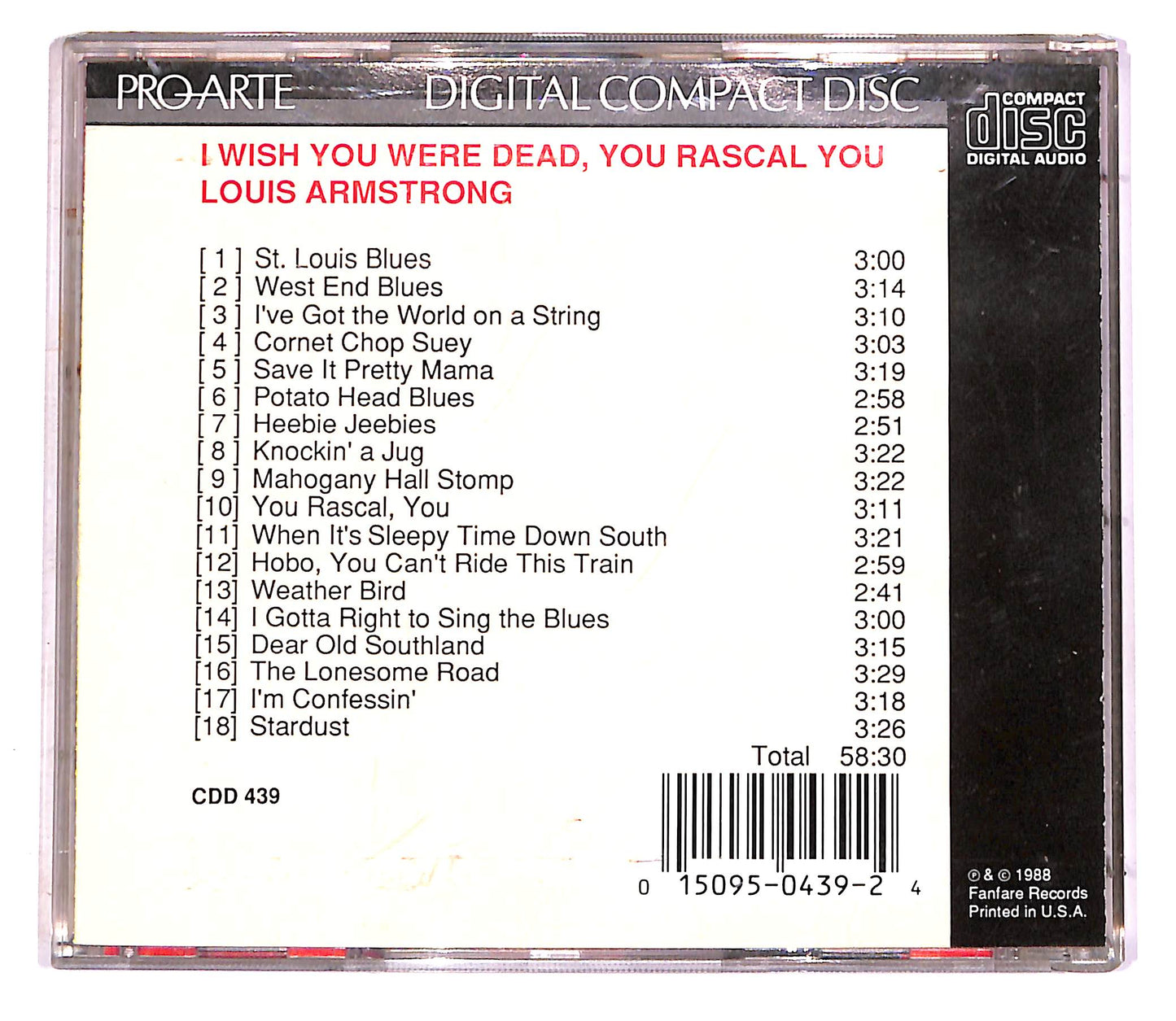 EBOND Louis Armstrong - I Wish You Were Dead You Rascal You CD CD046612