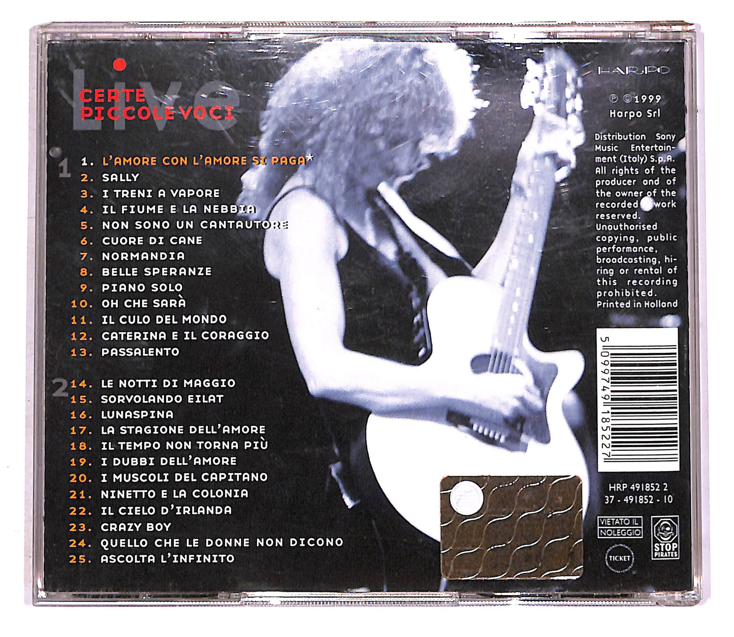 EBOND Fiorella Mannoia - Certe Piccole Voci Live CD CD046617