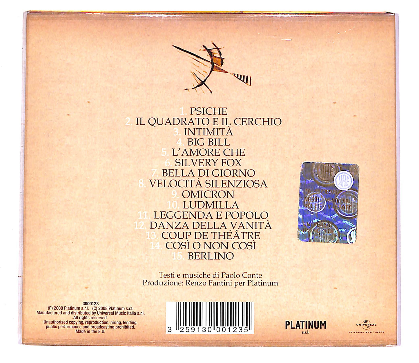 EBOND Paolo Conte - Psiche CD CD046623