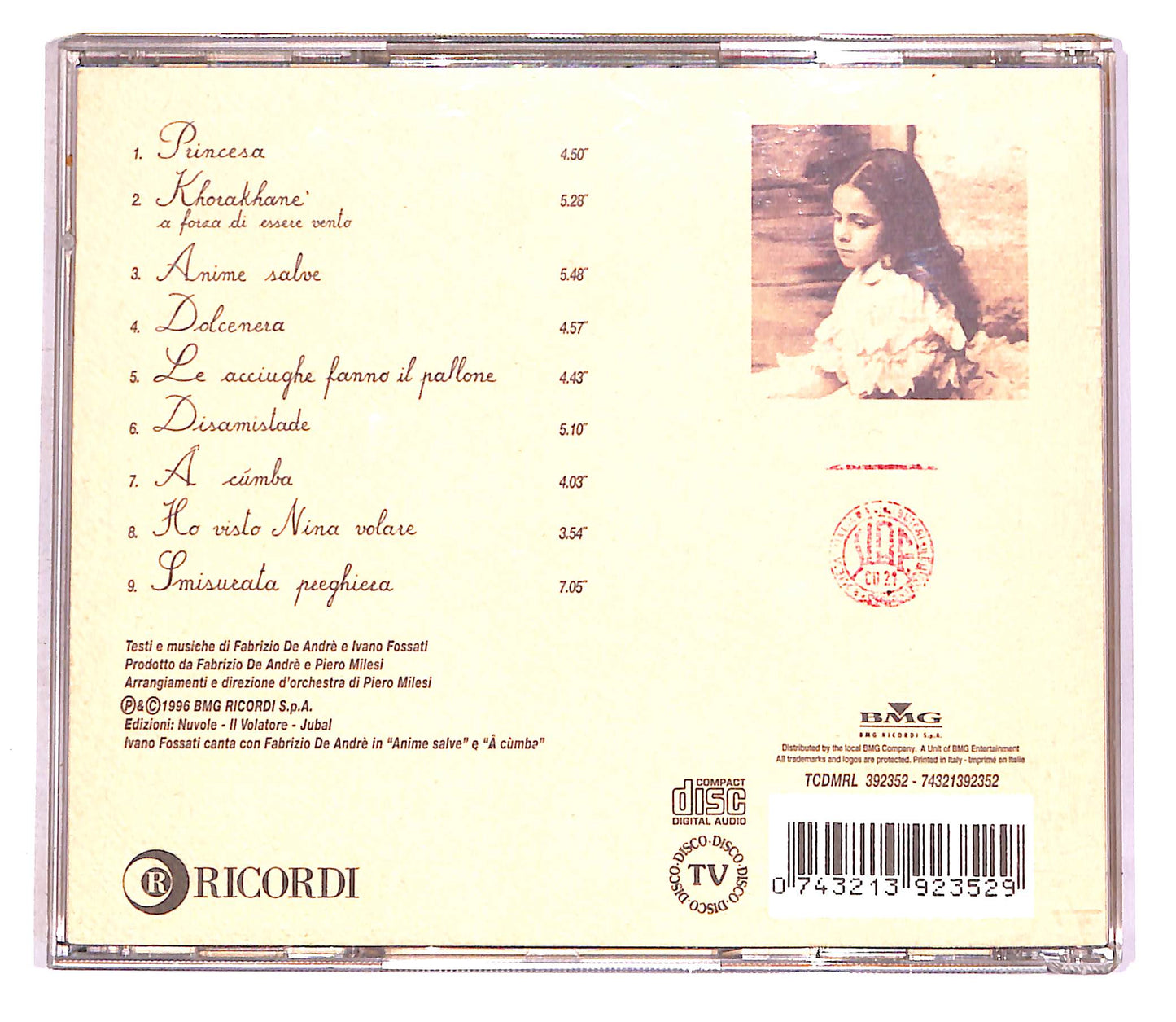 EBOND Fabrizio De Andre' - Anime Salve CD CD046658