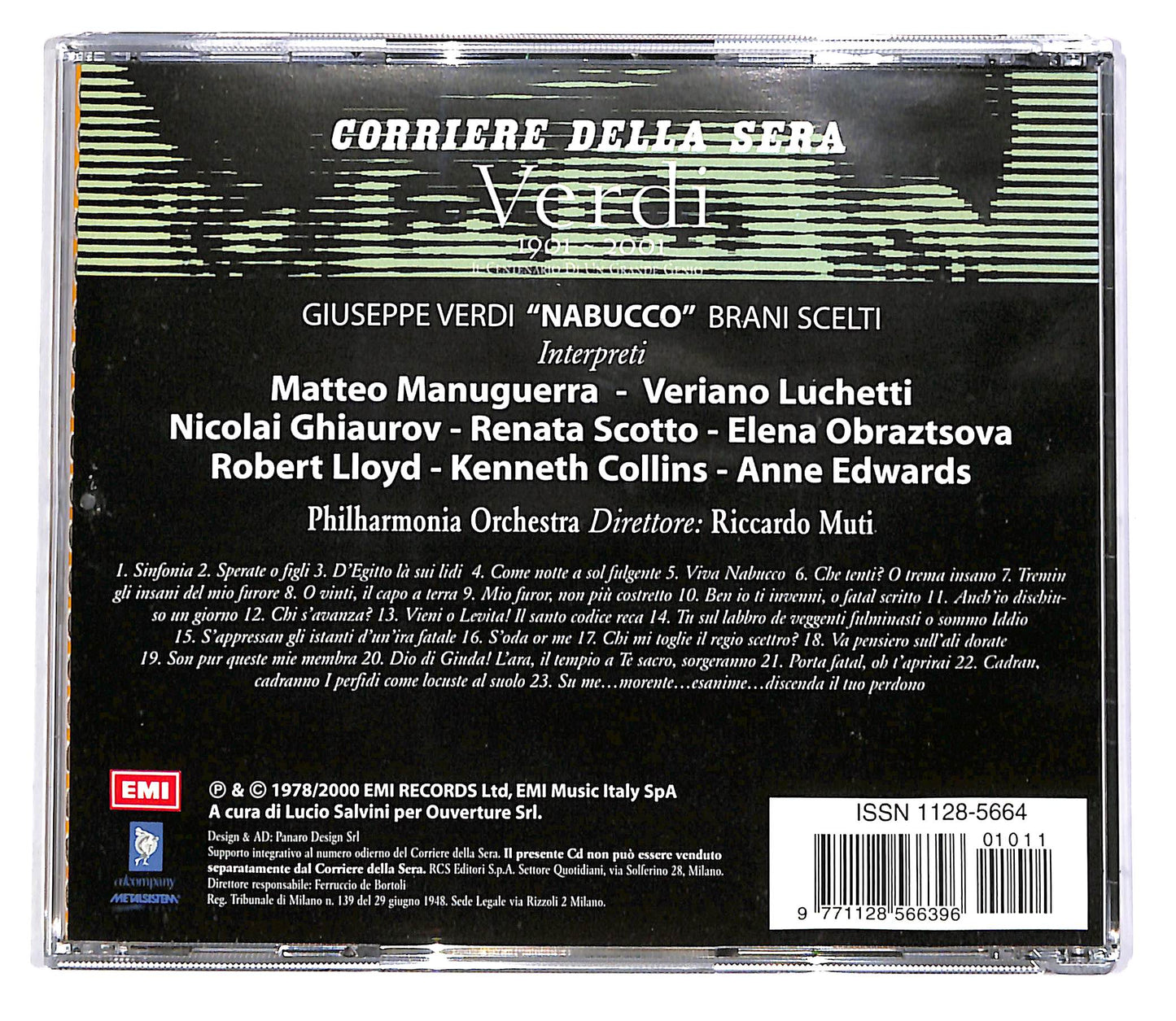 EBOND Verdi 1901 - 2001 'Nabucco' EDITORIALE CD CD046849