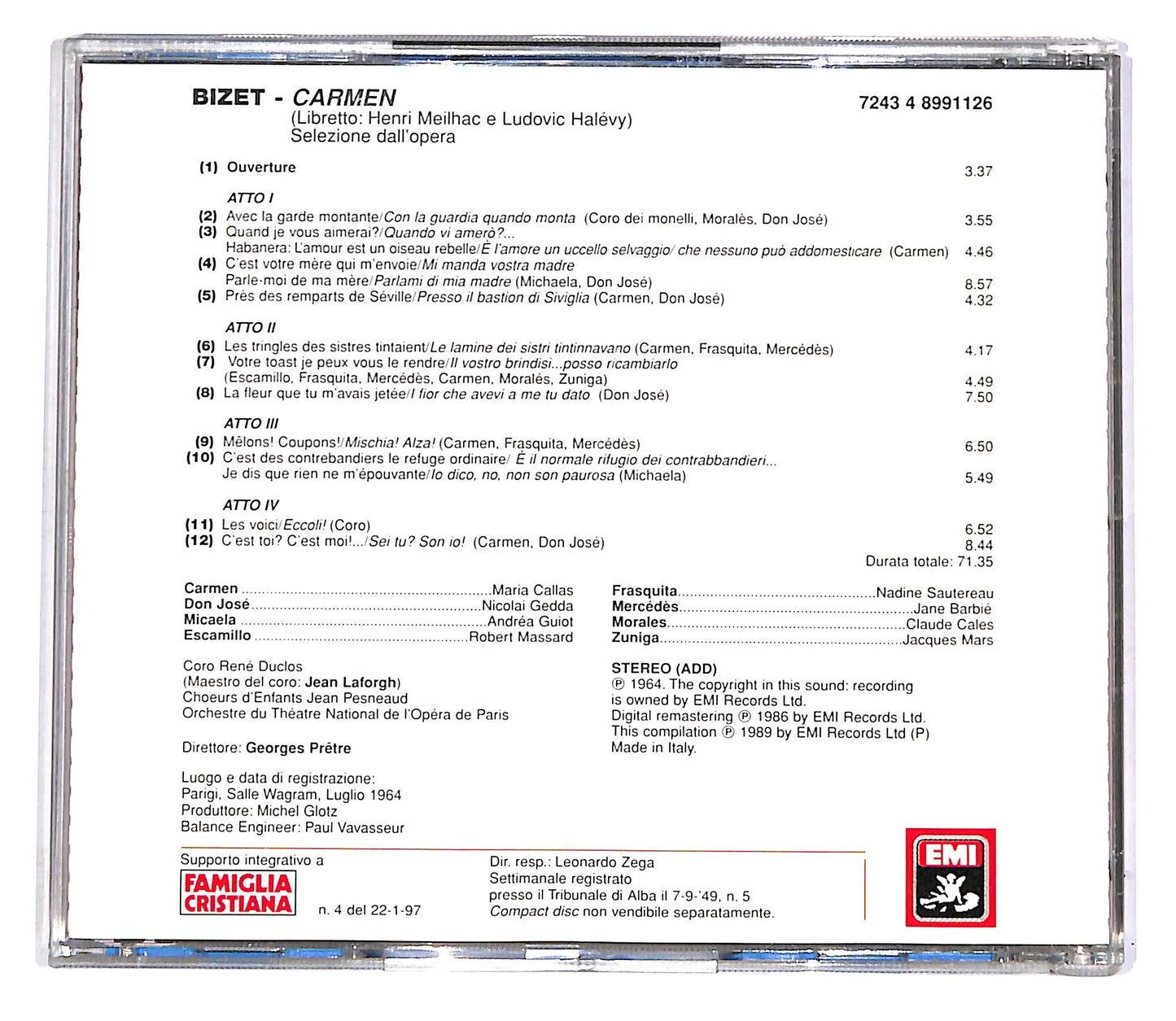 EBOND Bizet Carmen - Le Pagine Piu Belle EDITORIALE CD CD047028