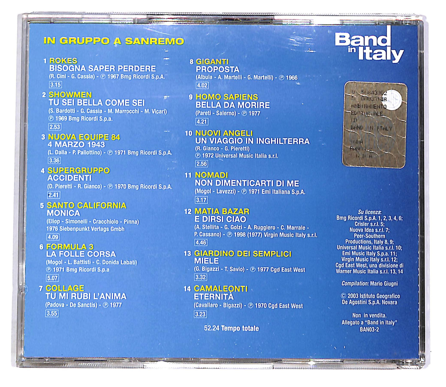 EBOND Various - In Gruppo A Sanremo EDITORIALE CD CD047042