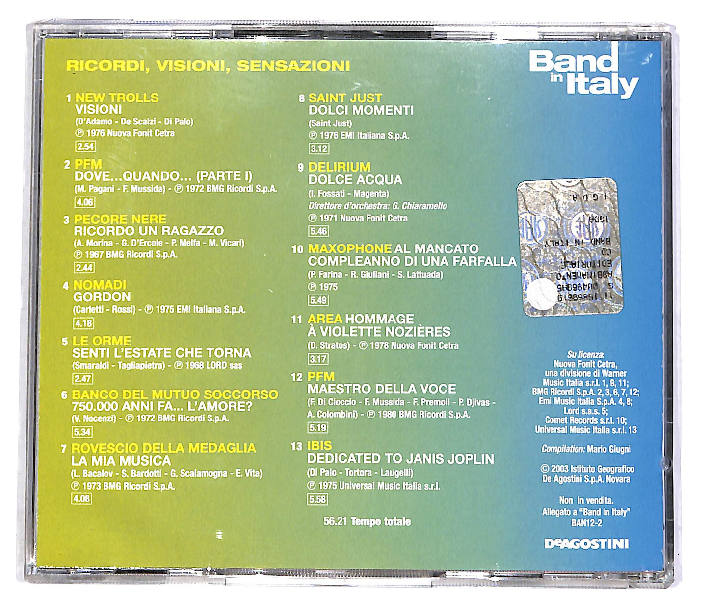 EBOND Various - Ricordi, Visioni, Sensazioni EDITORIALE CD CD047045