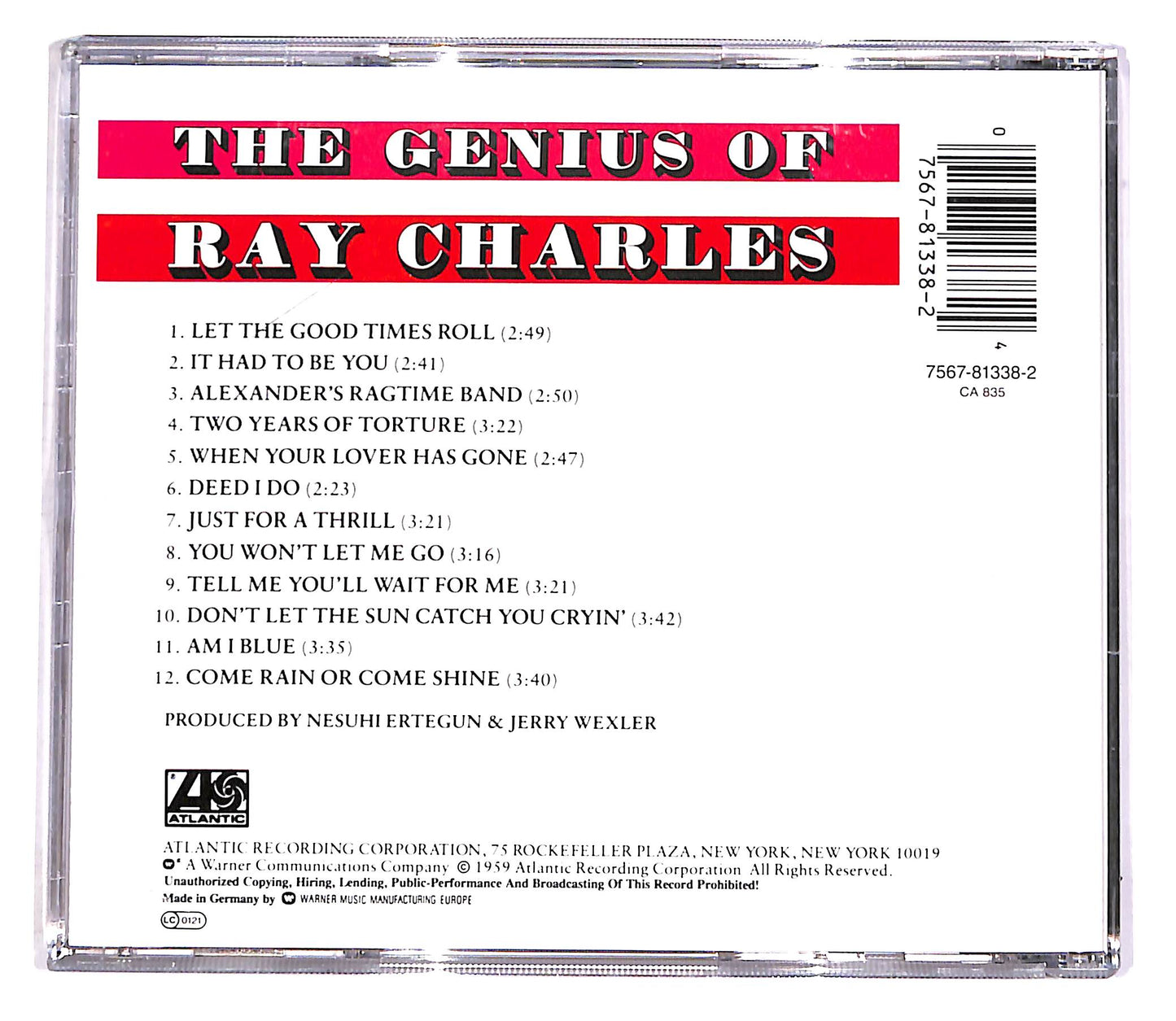 EBOND Ray Charles - The Genius Of Ray Charles CD CD047120