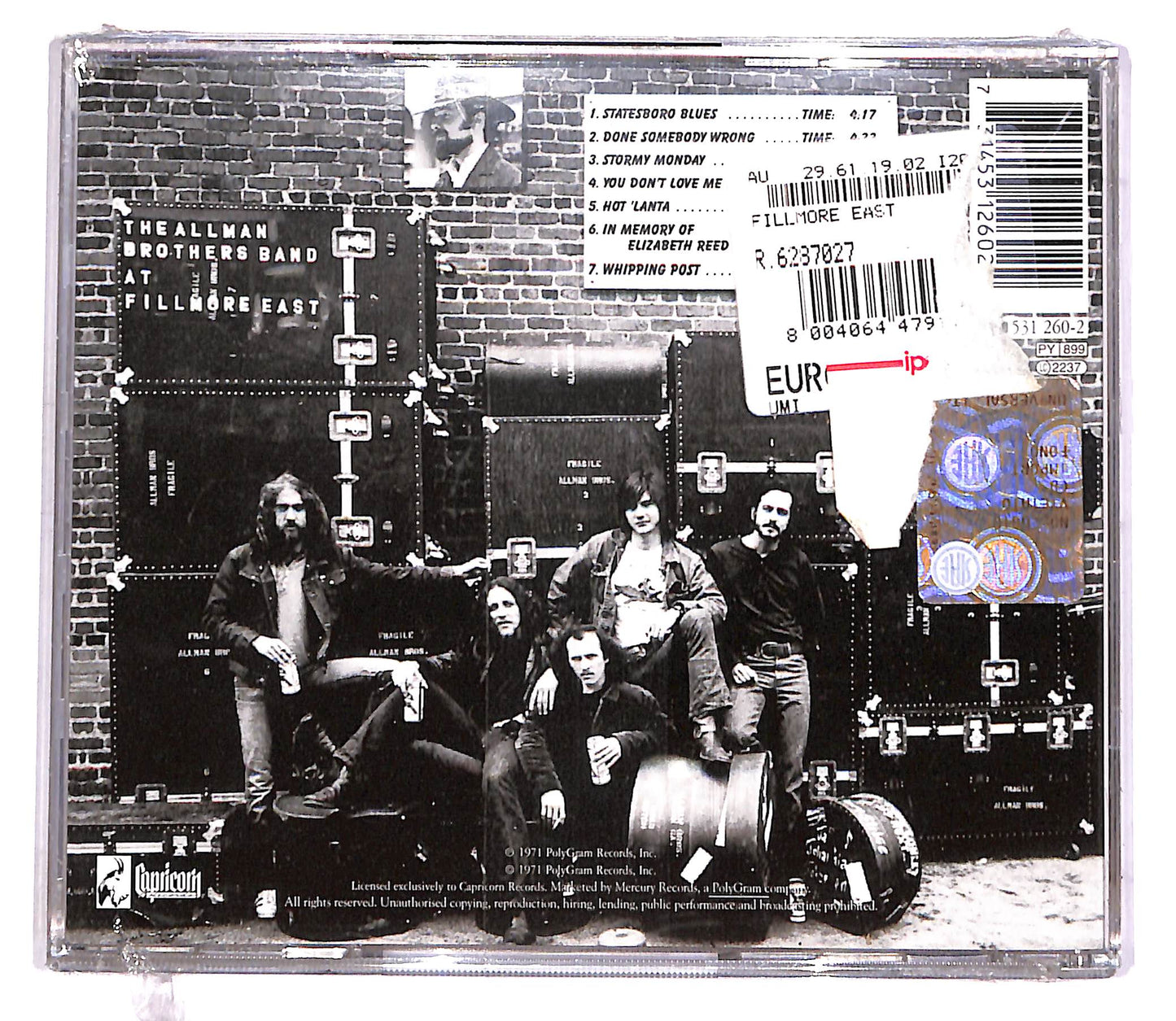 EBOND Allman Brothers Band - At Fillmore East CD CD047301