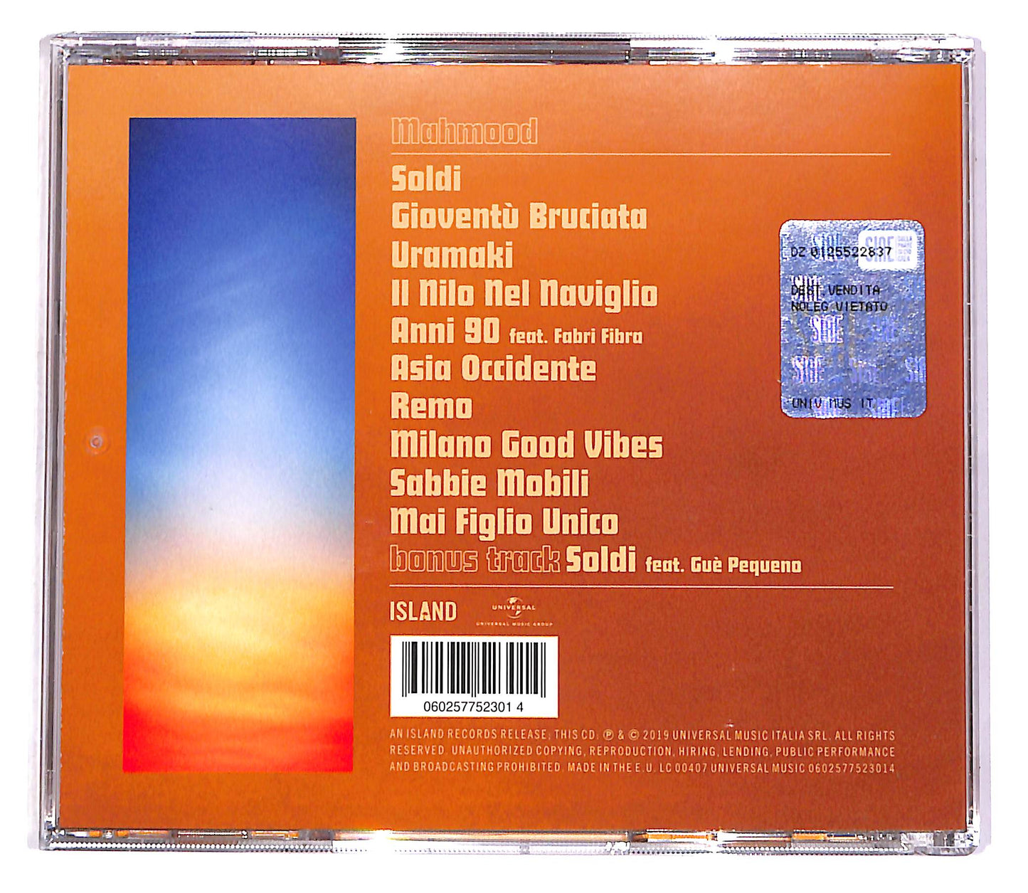 EBOND Mahmood - Gioventu Bruciata CD CD047307