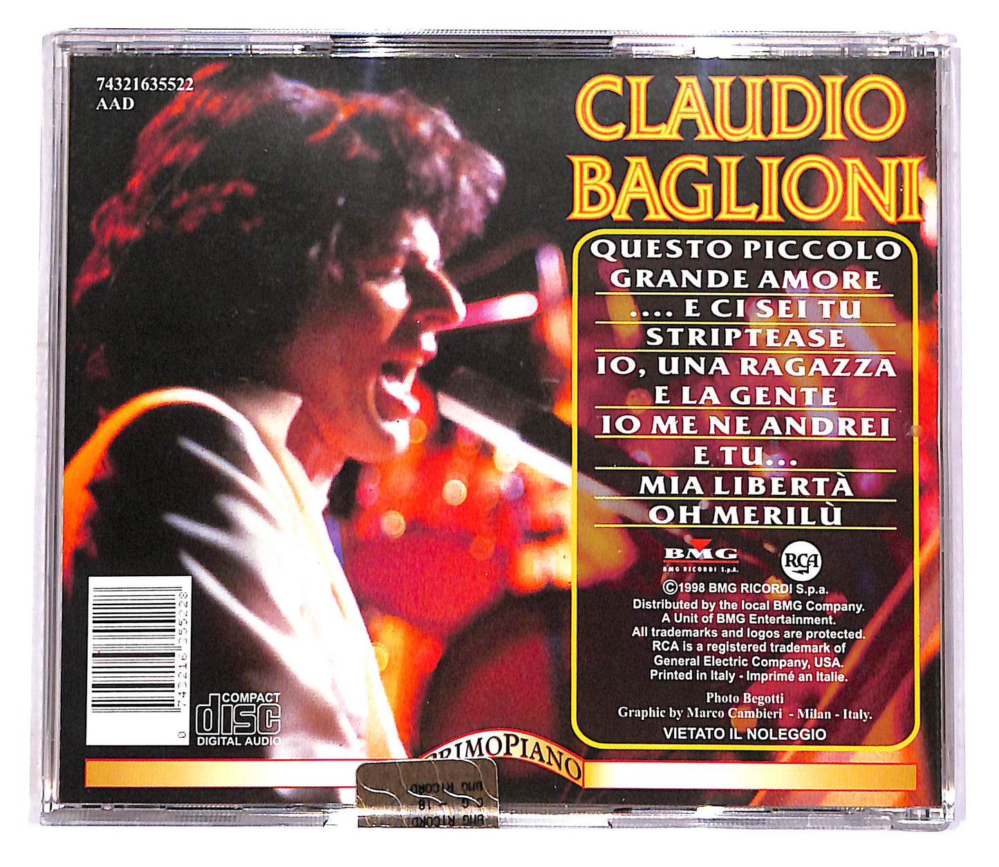 EBOND Claudio Baglioni - Questo Piccolo Grande Amore CD CD047316