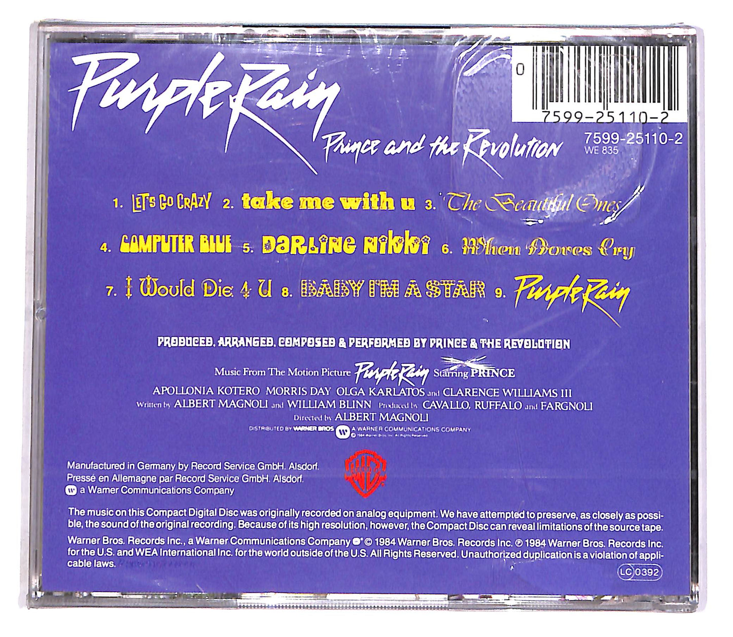 EBOND Prince And The Revolution - Purple Rain CD CD047346