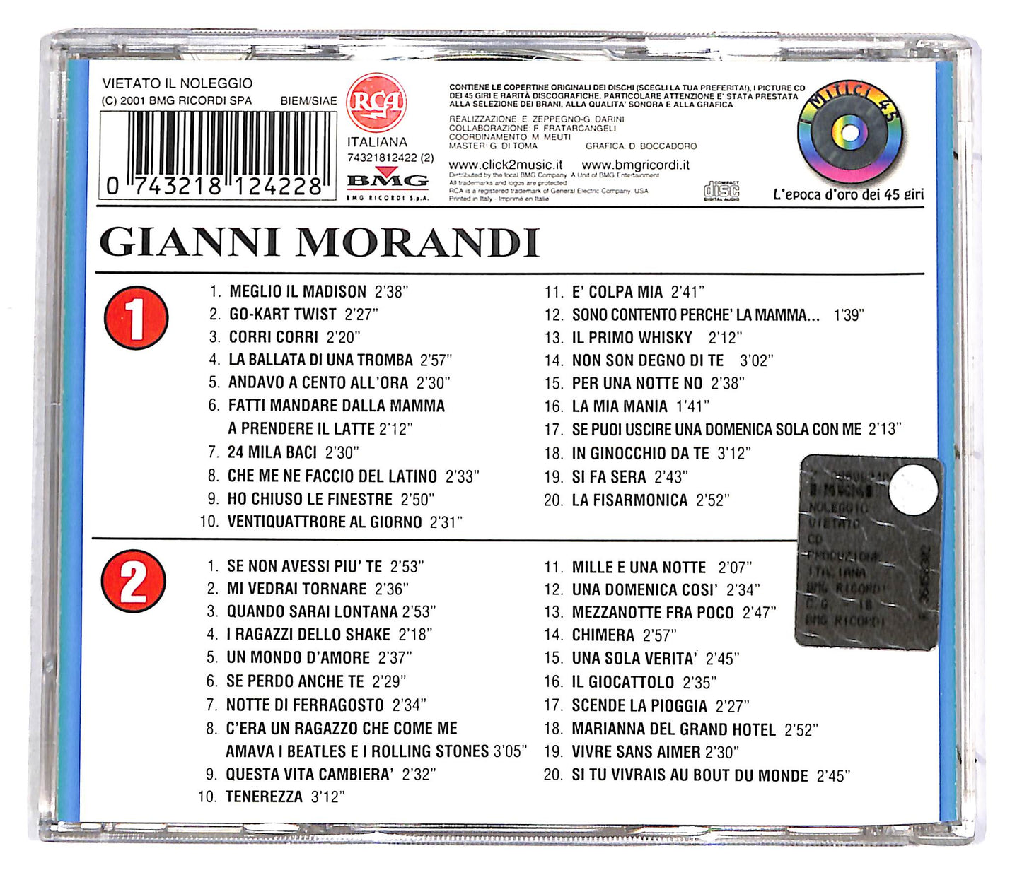 EBOND Gianni Morandi - I Mitici 45 (2 dischi) CD CD047424