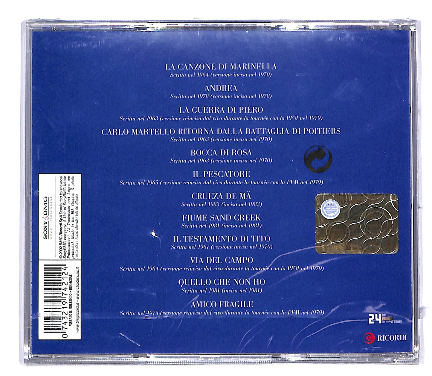 EBOND Fabrizio De Andre - Fabrizio De Andre CD CD047622