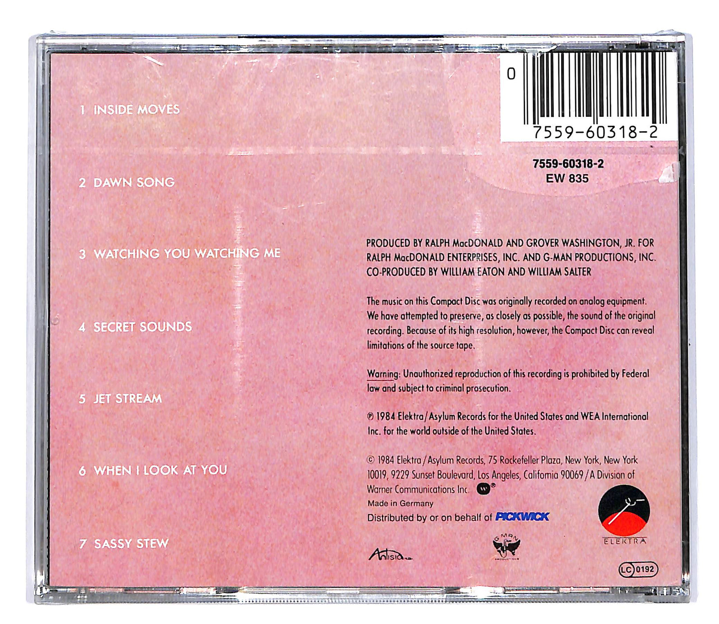 EBOND Grover Washington, Jr. - Inside Moves CD CD048106