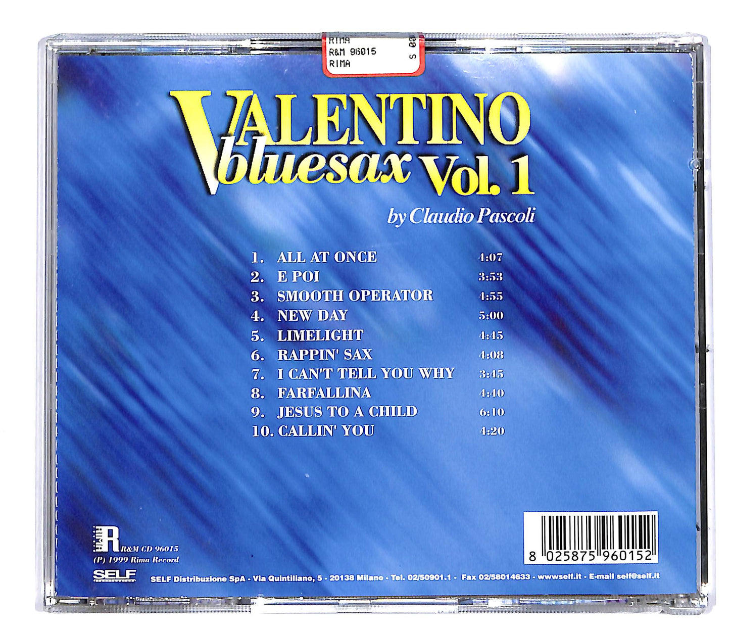 EBOND Claudio Pascoli - Valentino Bluesax vol. 1 CD CD048113