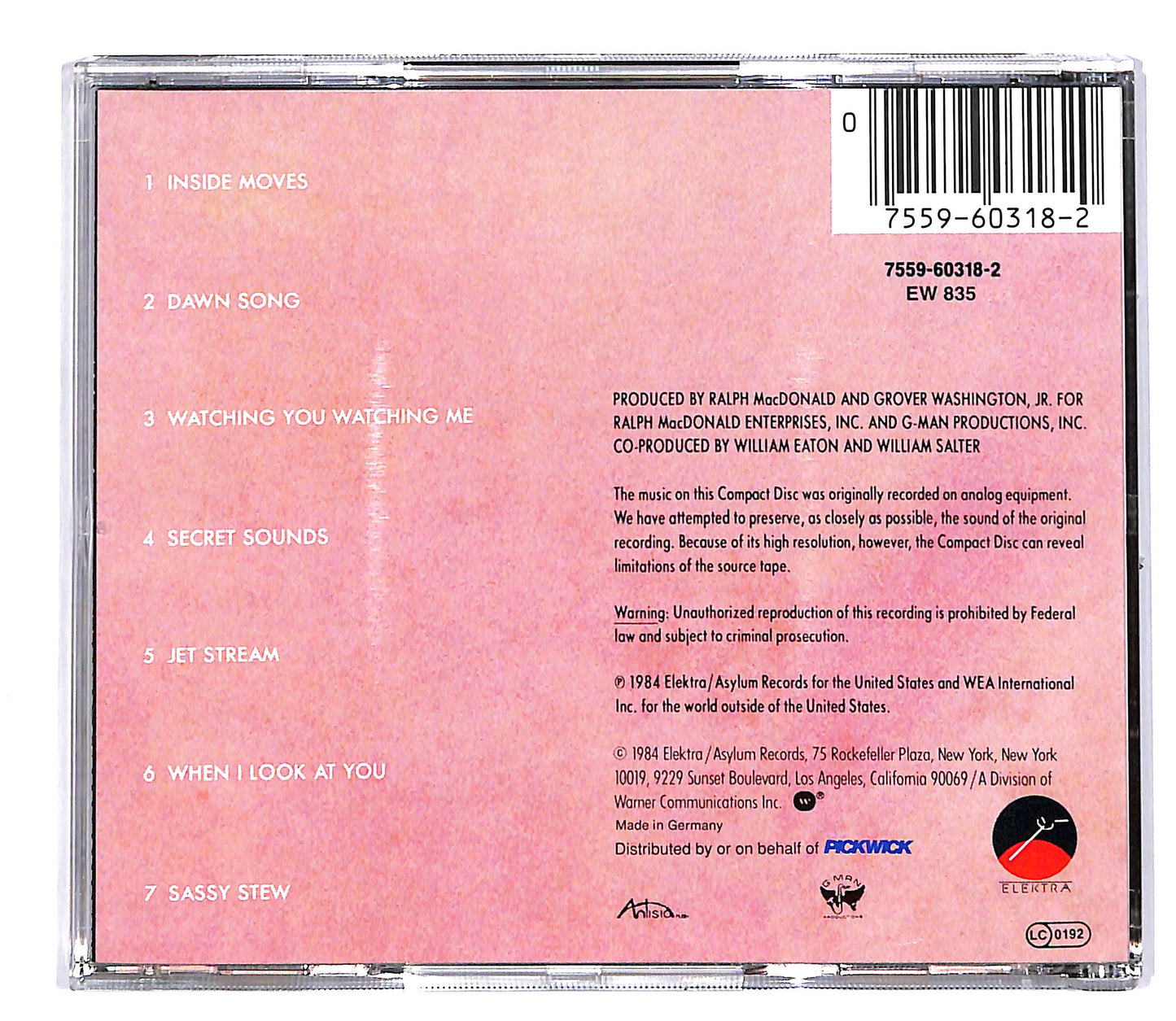 EBOND Grover Washington, Jr. - Inside Moves CD CD048211