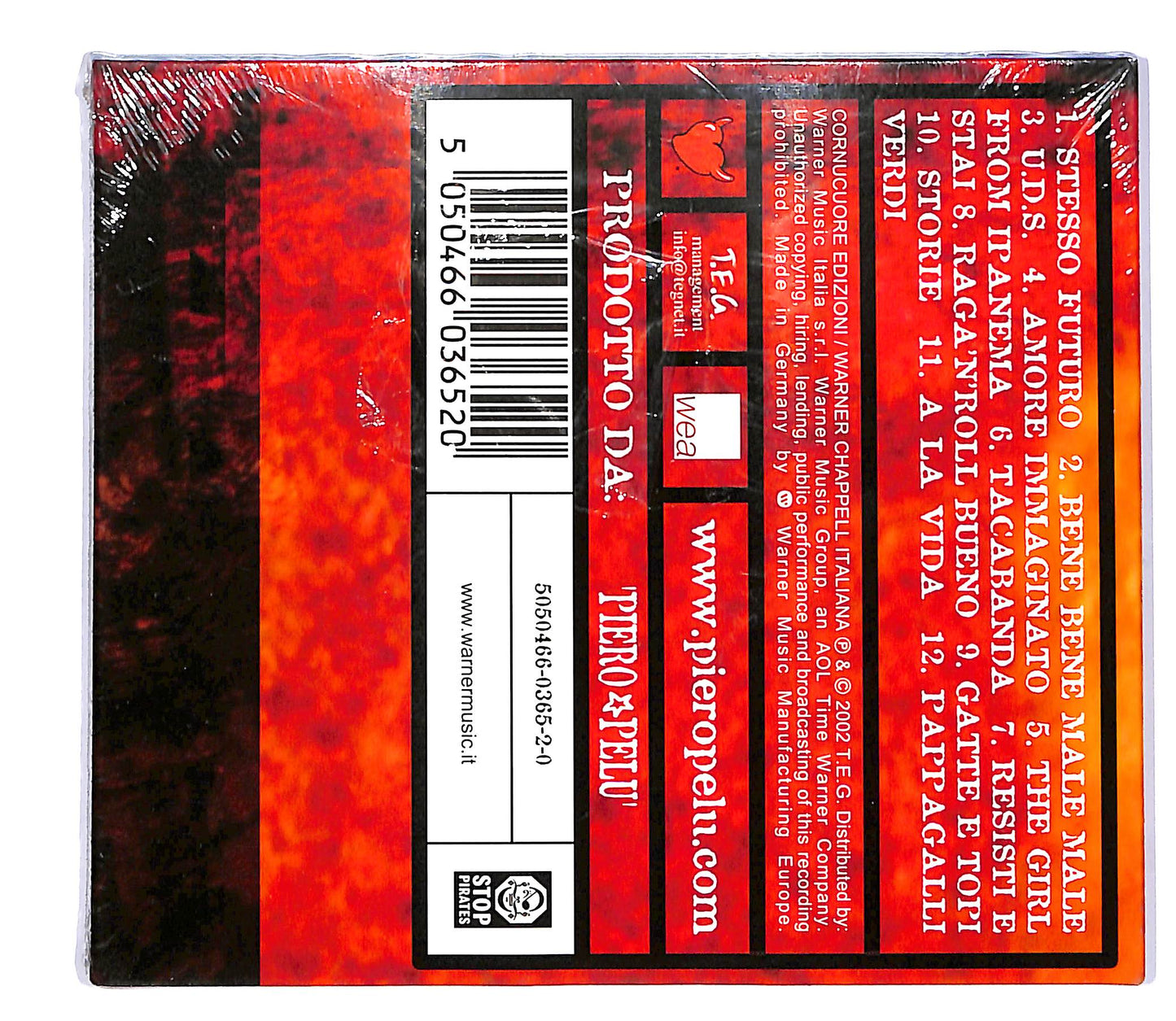 EBOND Piero Pelu - U.D.S. L'Uomo Della Strada CD CD048350