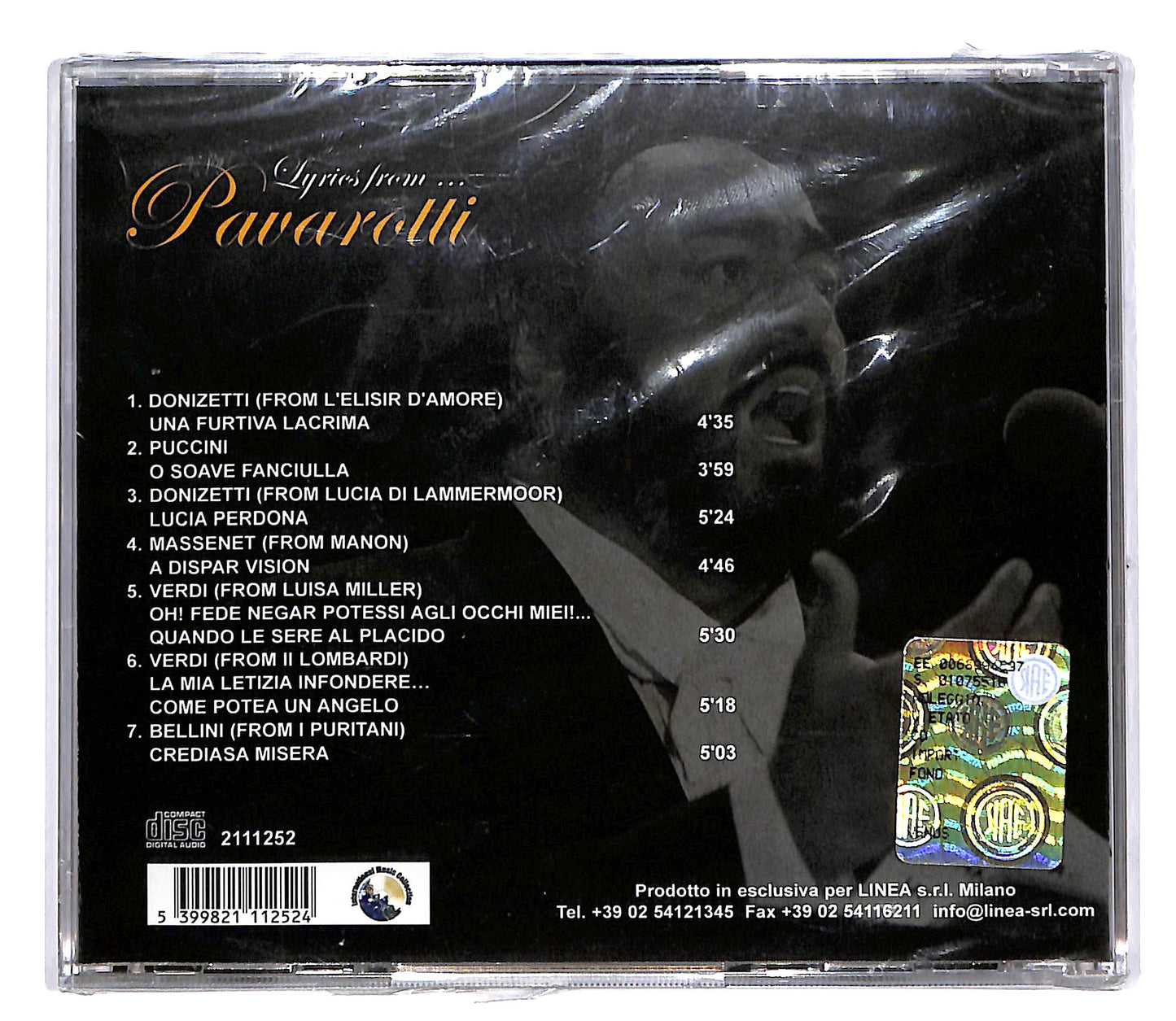 EBOND Pavarotti - Lyrics from CD CD048412
