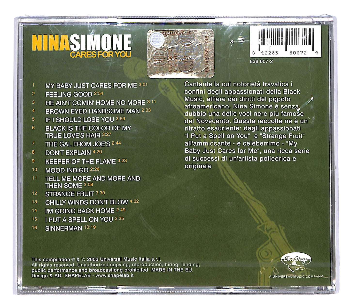 EBOND Nina Simone - Cares For You CD CD048424
