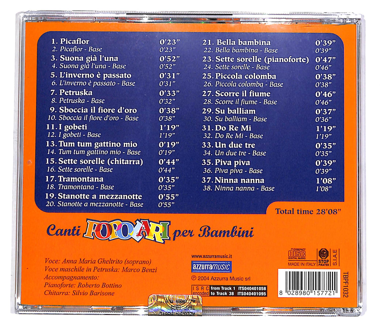 EBOND Canti Popolari Per Bambini CD CD048518
