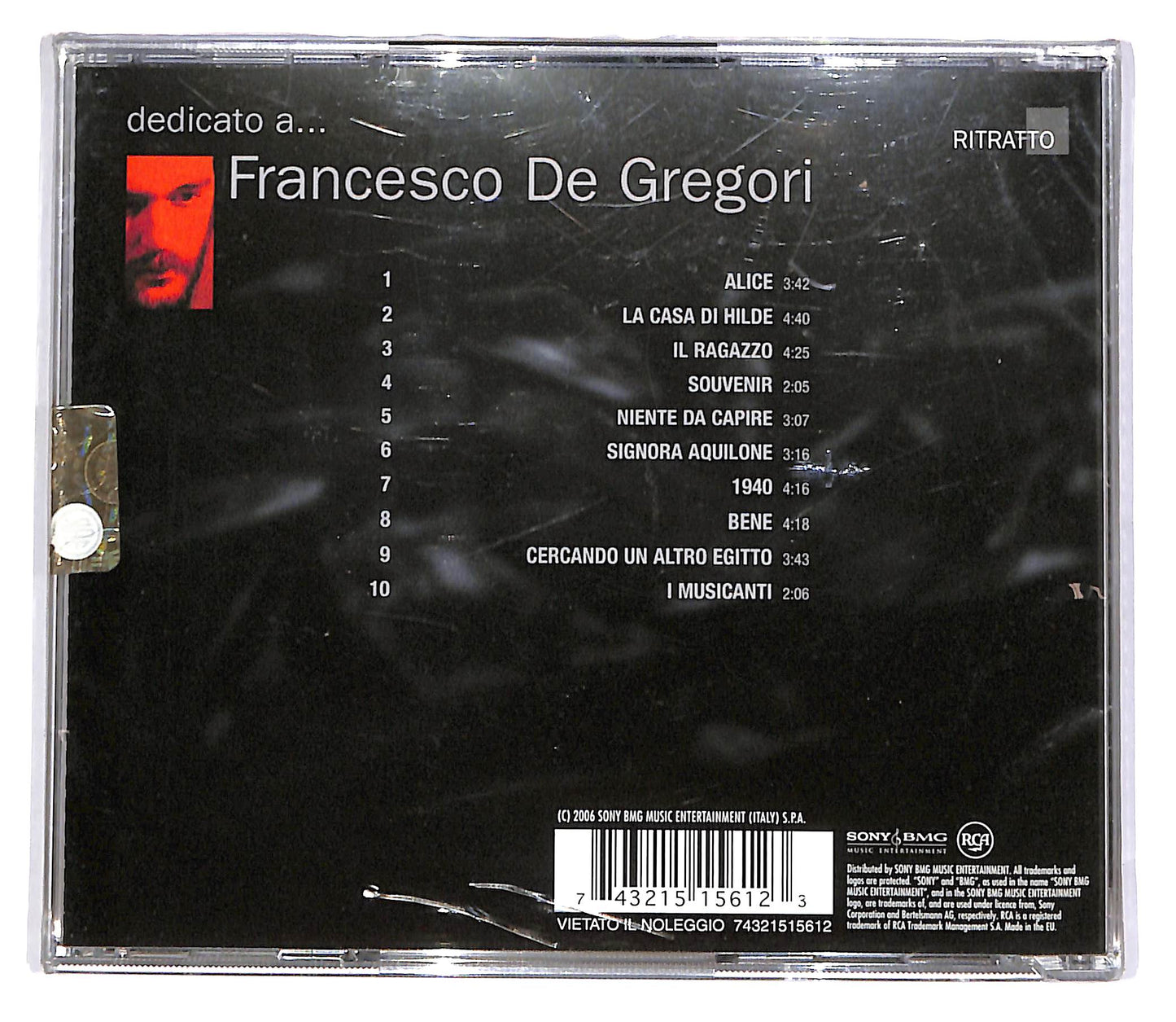 EBOND Francesco De Gregori - Dedicato A... CD CD048823