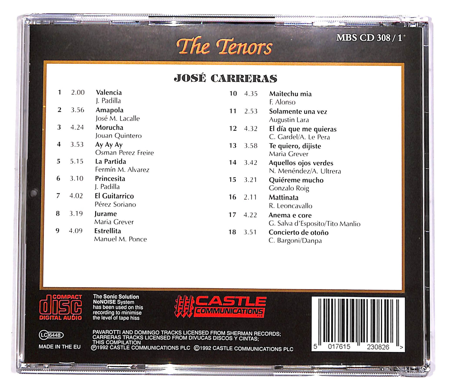 EBOND Jose Carreras - The Tenors - Vol. 3 CD CD049064