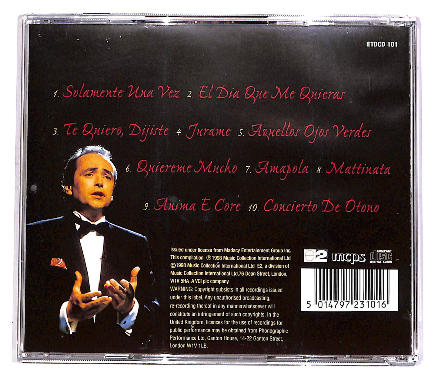 EBOND Jose Carreras - Love Songs From Spain CD CD049104